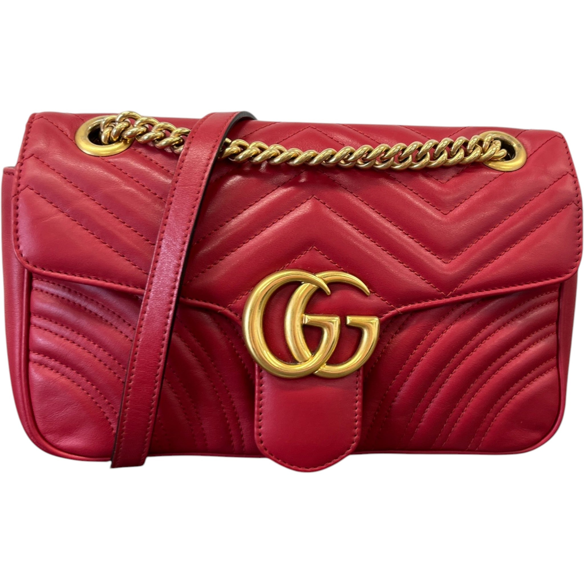Women's Gg Marmont Small Bag Red