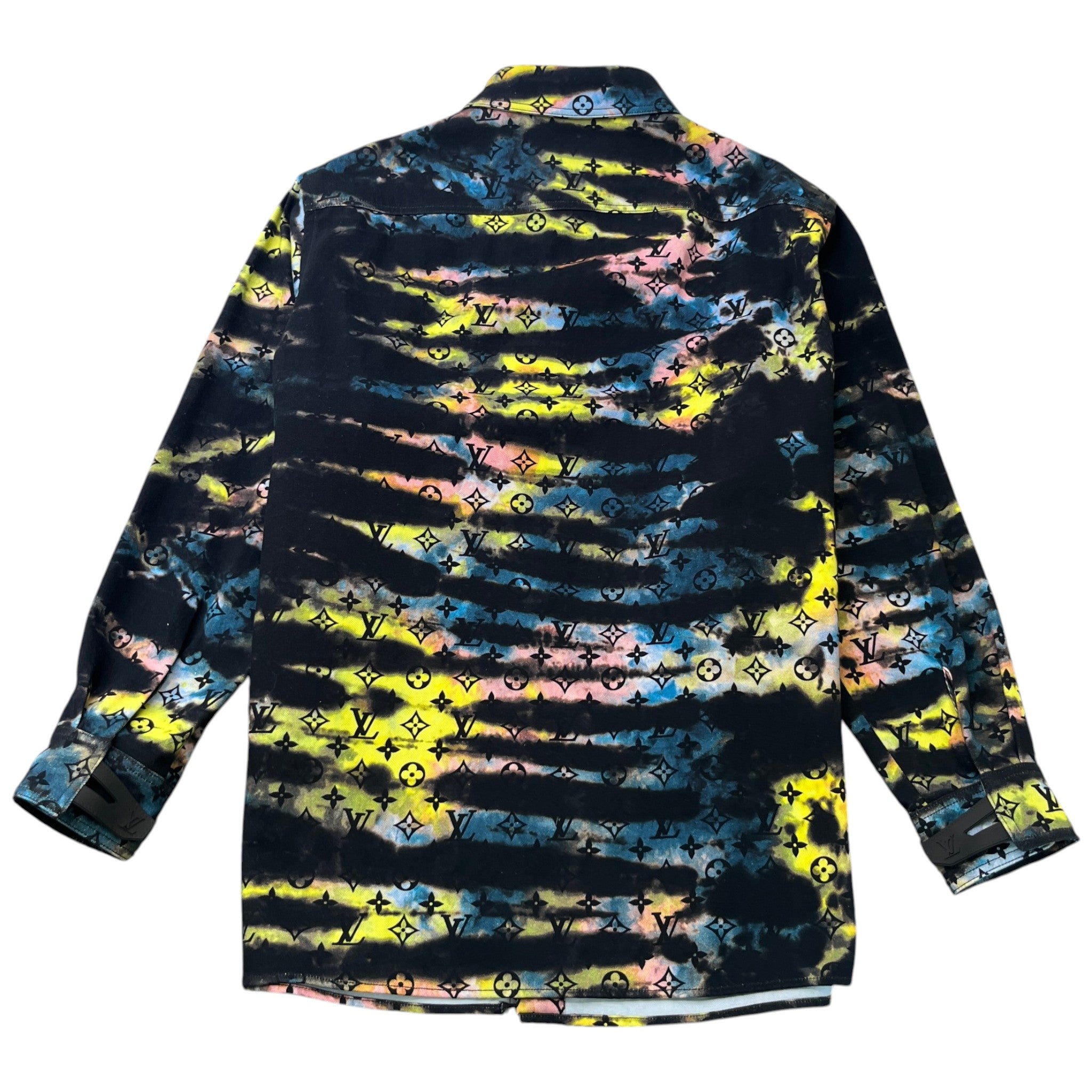 Men's Monogram Tie-Dye OverShirt Multi-Coloured Size L