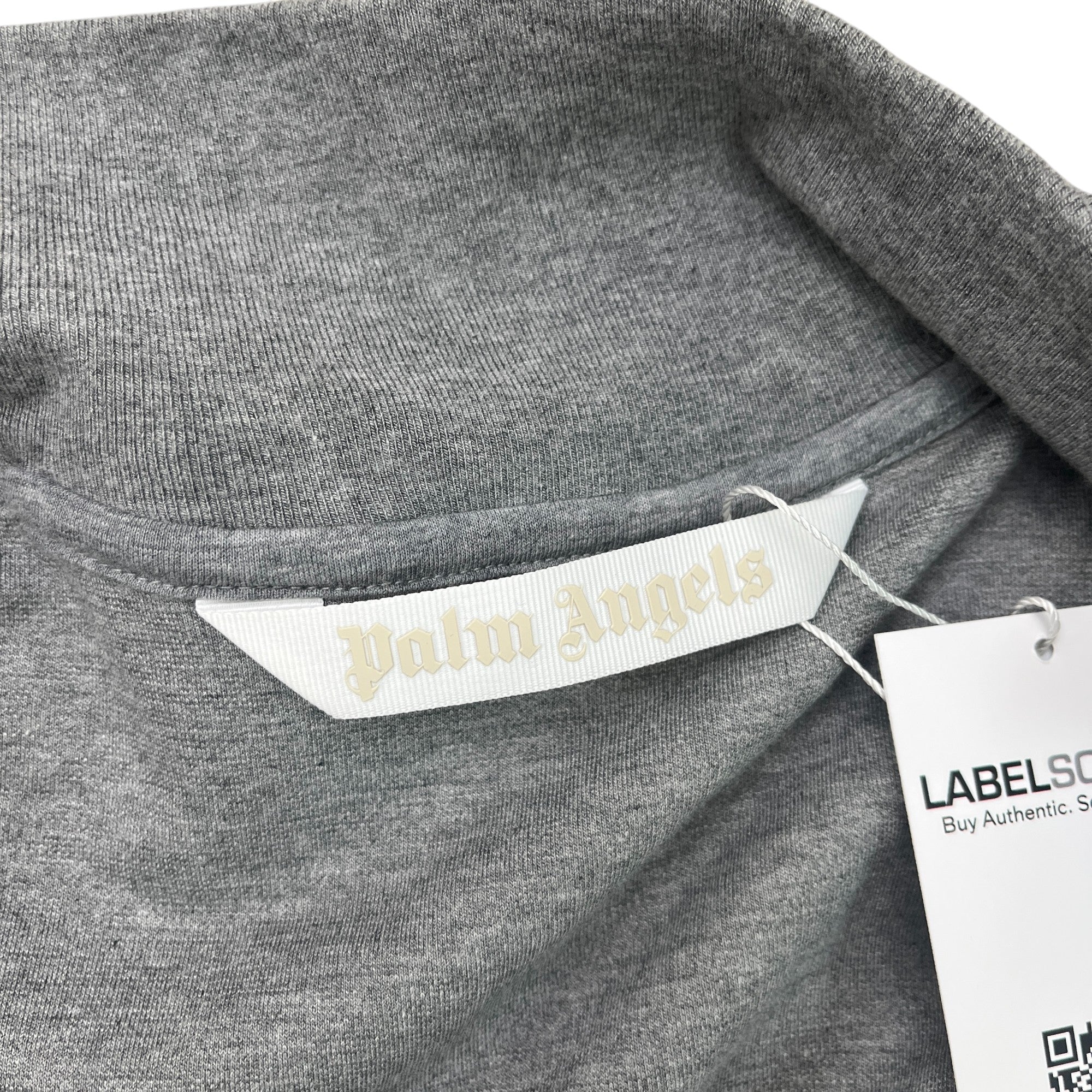 Men's Printed Logo Track Jacket Grey Size XL