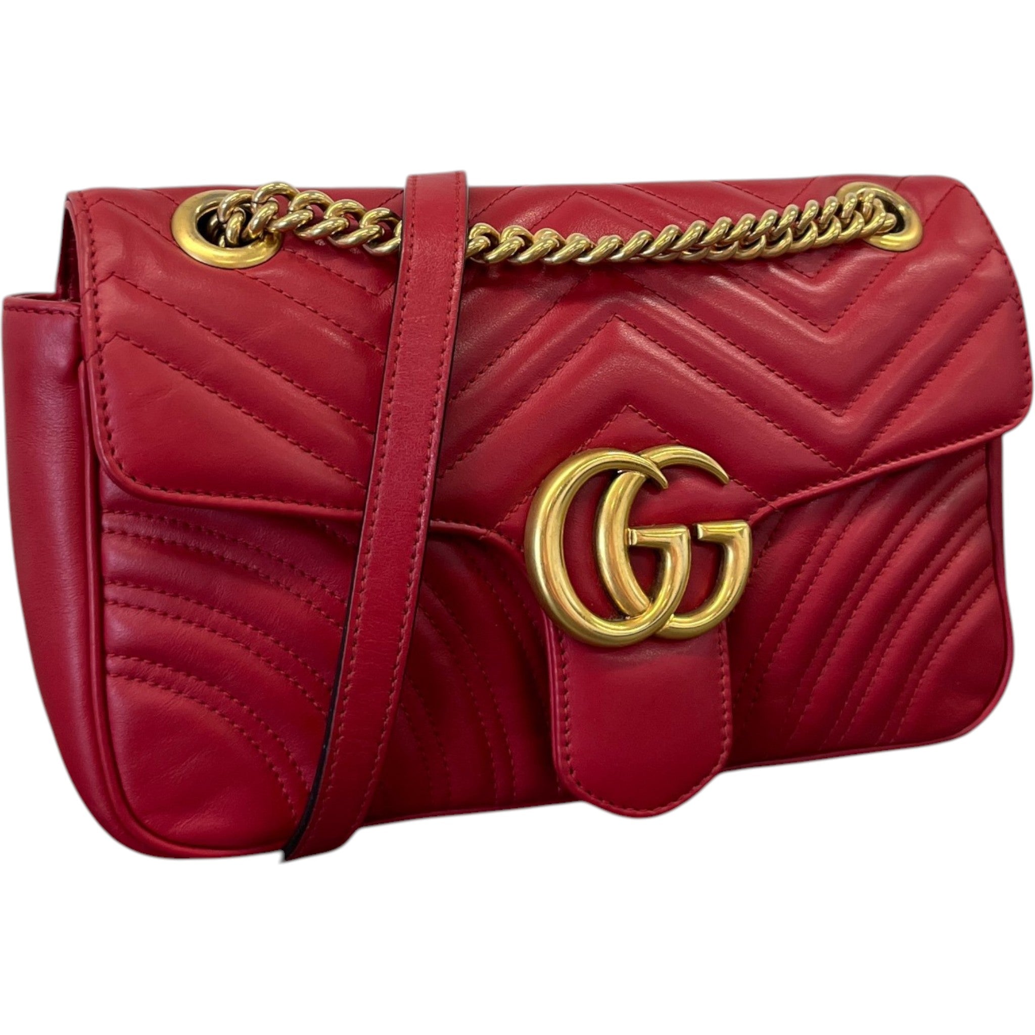 Women's Gg Marmont Small Bag Red