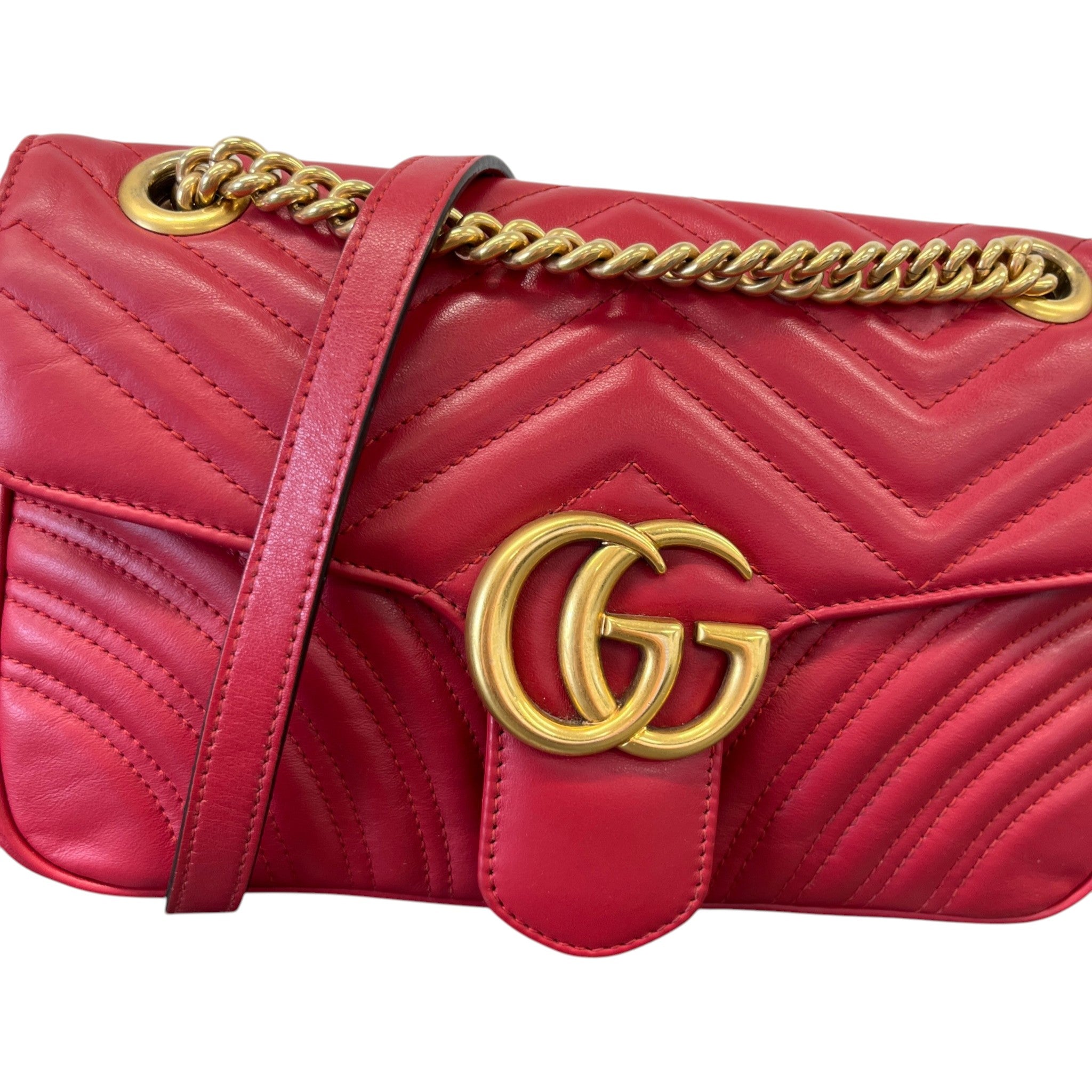 Women's Gg Marmont Small Bag Red
