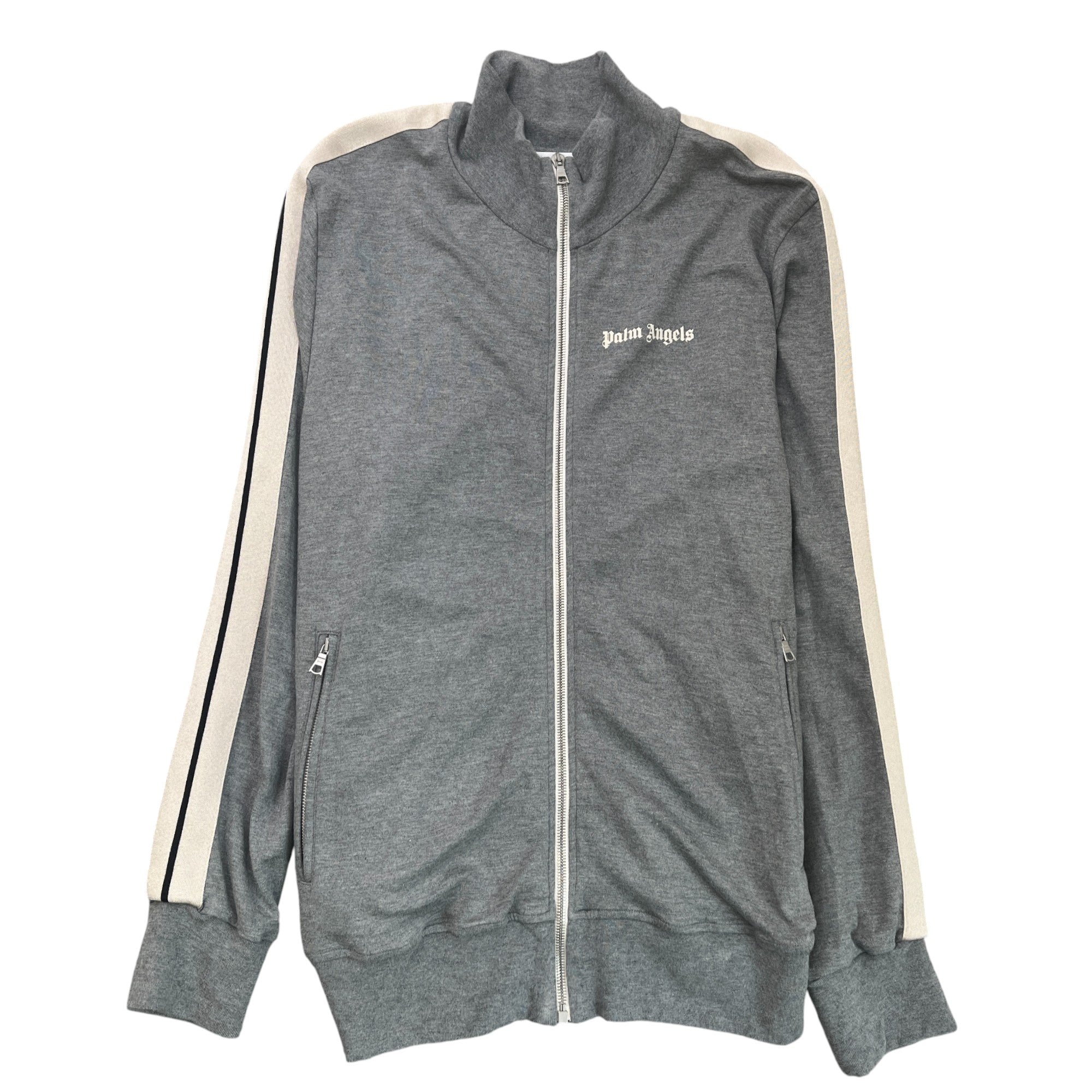 Men's Printed Logo Track Jacket Grey Size XL