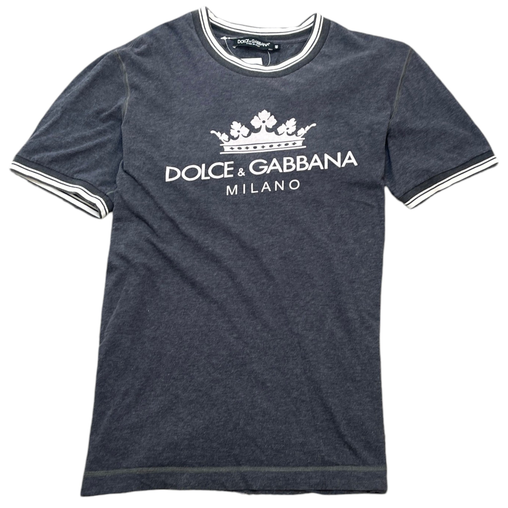 Men's Crown Logo Print T-Shirt Grey Size IT 48 / UK M
