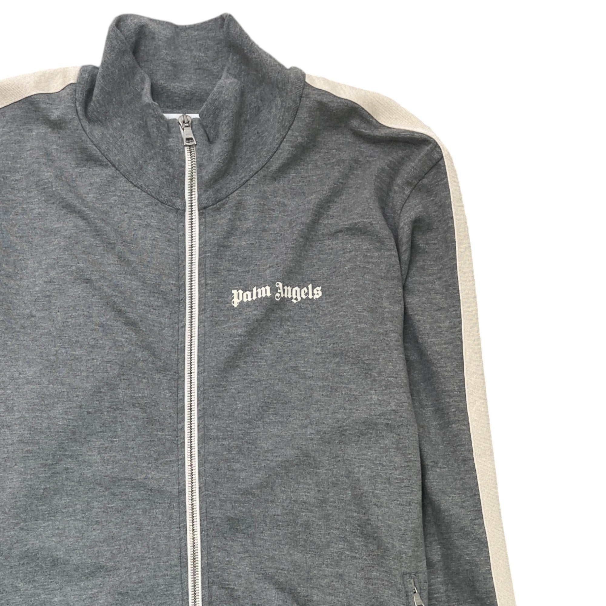 Men's Printed Logo Track Jacket Grey Size XL