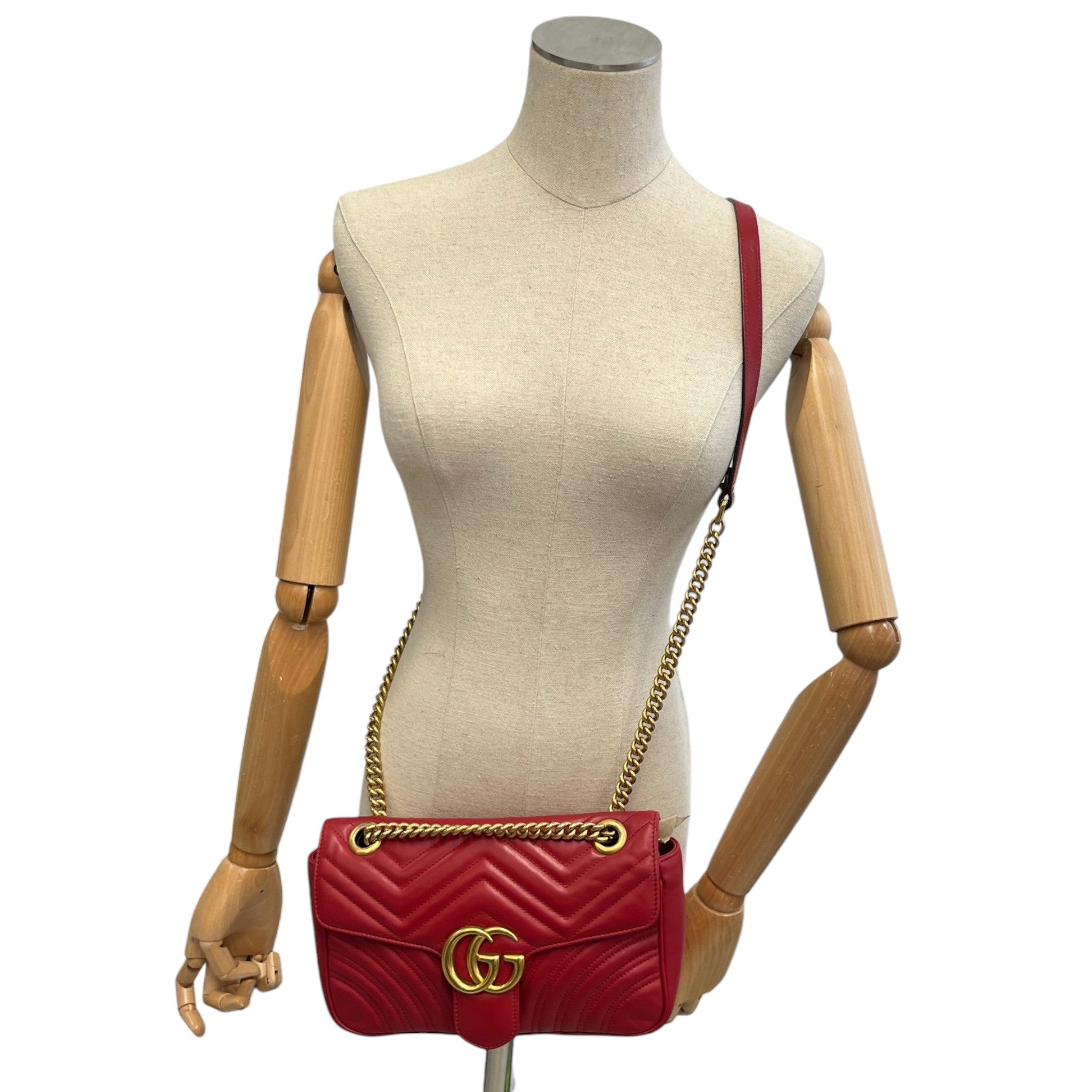Women's Gg Marmont Small Bag Red