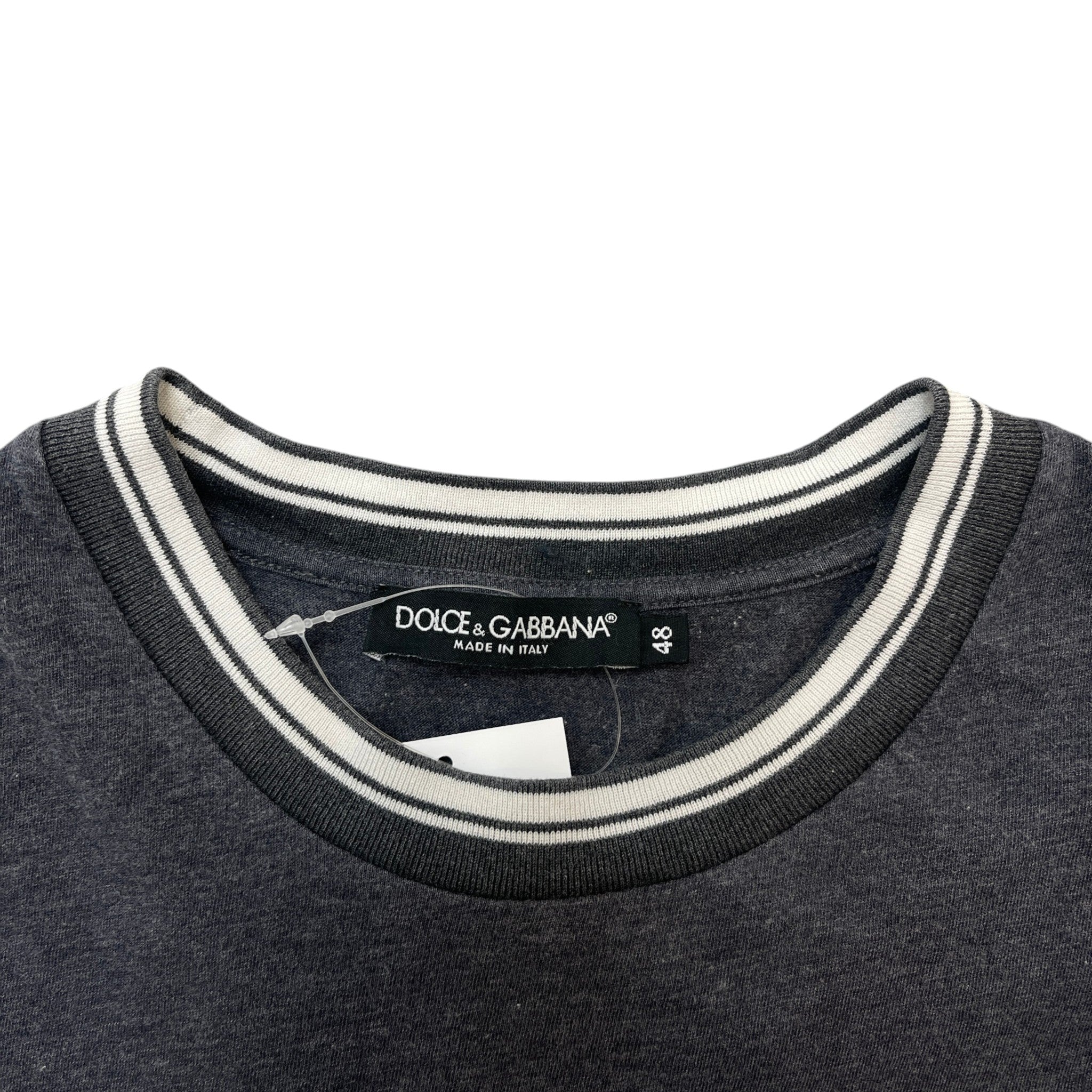Men's Crown Logo Print T-Shirt Grey Size IT 48 / UK M