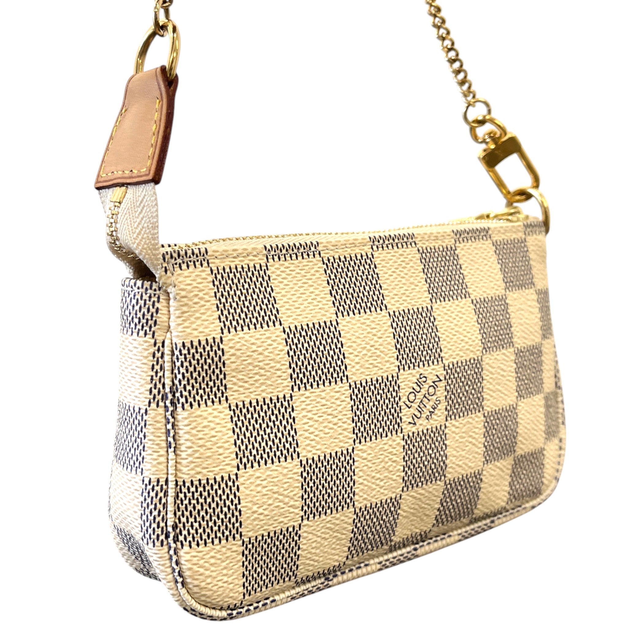 Women's Damier Azur Mini Pochette Handbag Cream