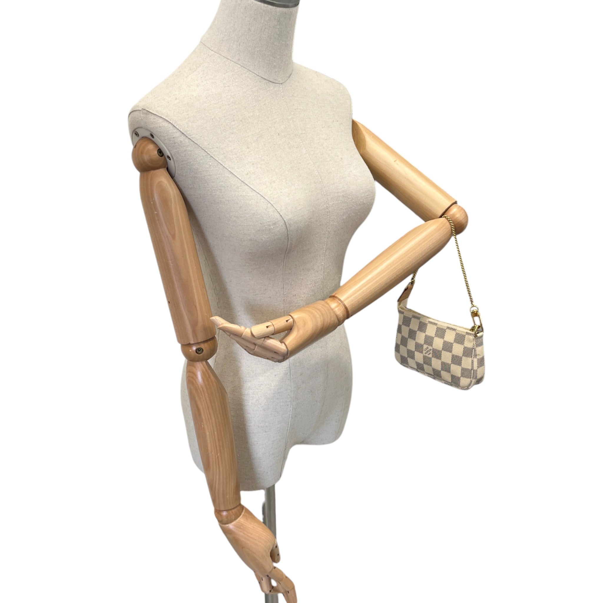 Women's Damier Azur Mini Pochette Handbag Cream