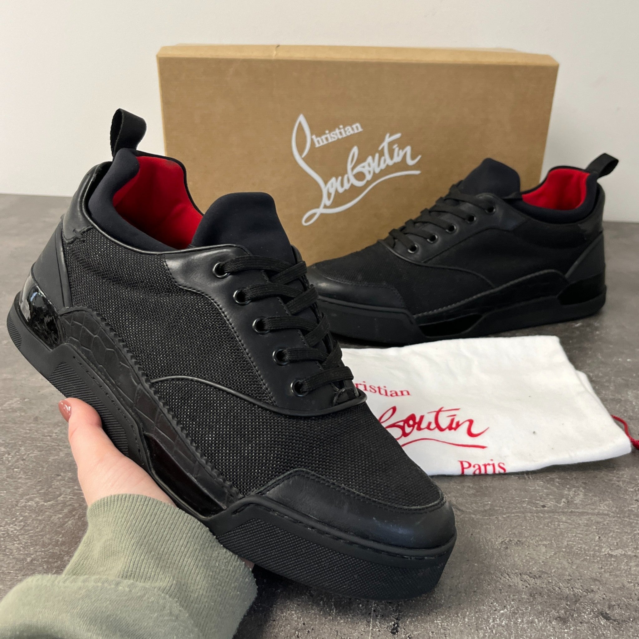 Men's Aurelien Low Trainers Black Size EU 43 / UK 9