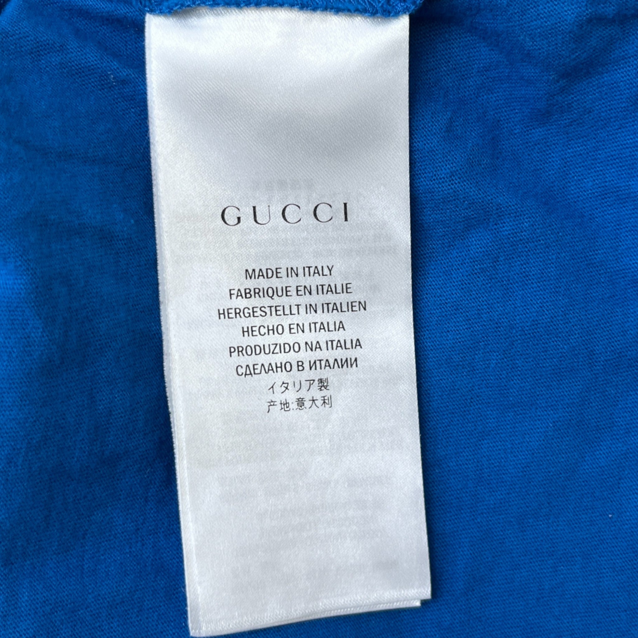 Men's Gg Logo T-Shirt Blue Size M