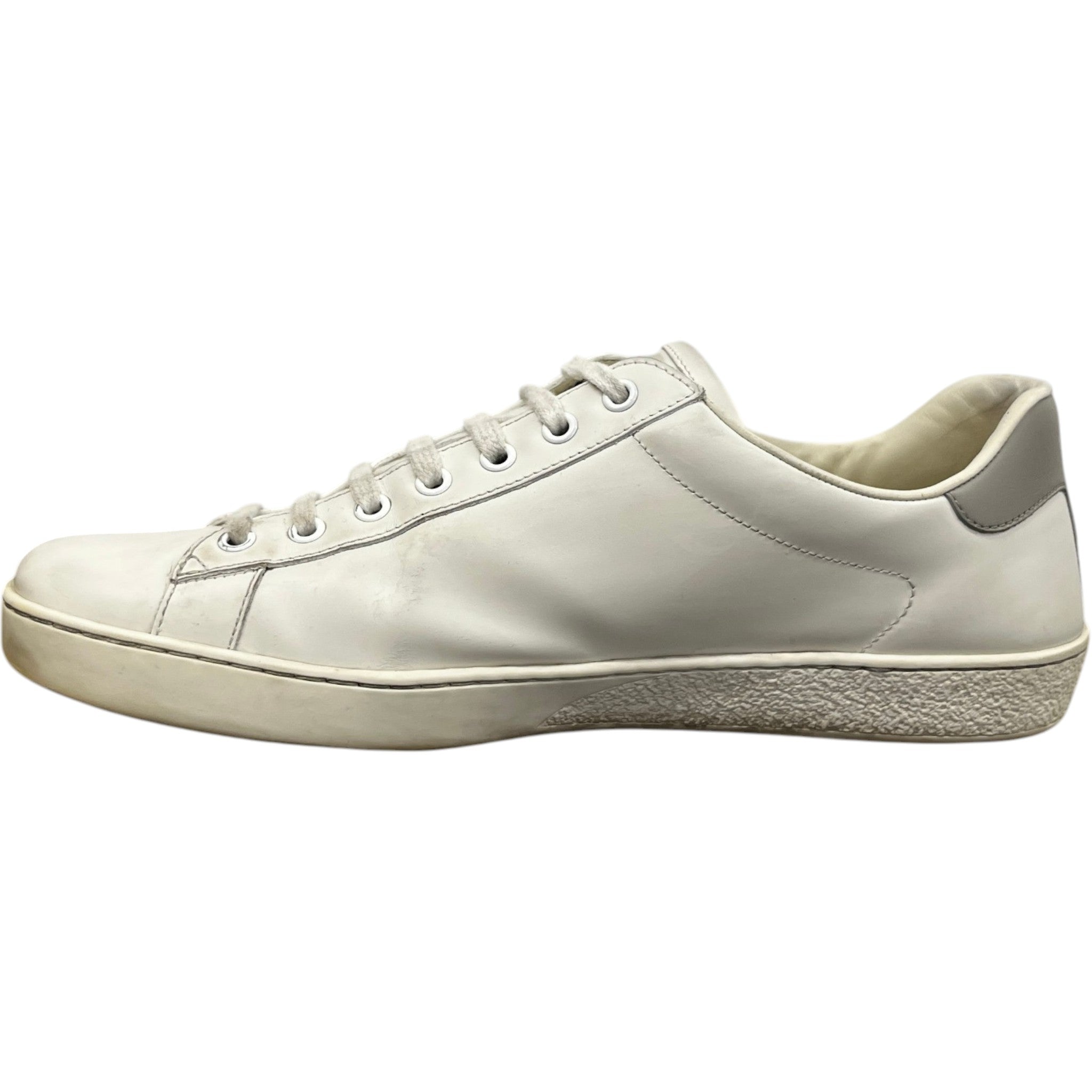 Men's Ace Perforated Interlocking G Low Trainers Cream Size EU 43.5 / UK 9.5