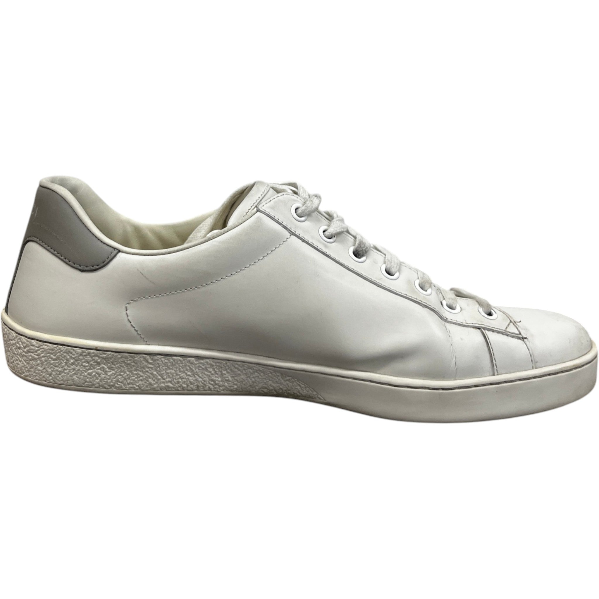 Men's Ace Perforated Interlocking G Low Trainers Cream Size EU 43.5 / UK 9.5