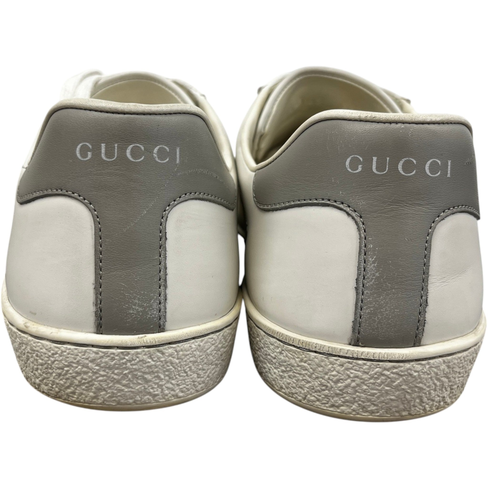 Men's Ace Perforated Interlocking G Low Trainers Cream Size EU 43.5 / UK 9.5
