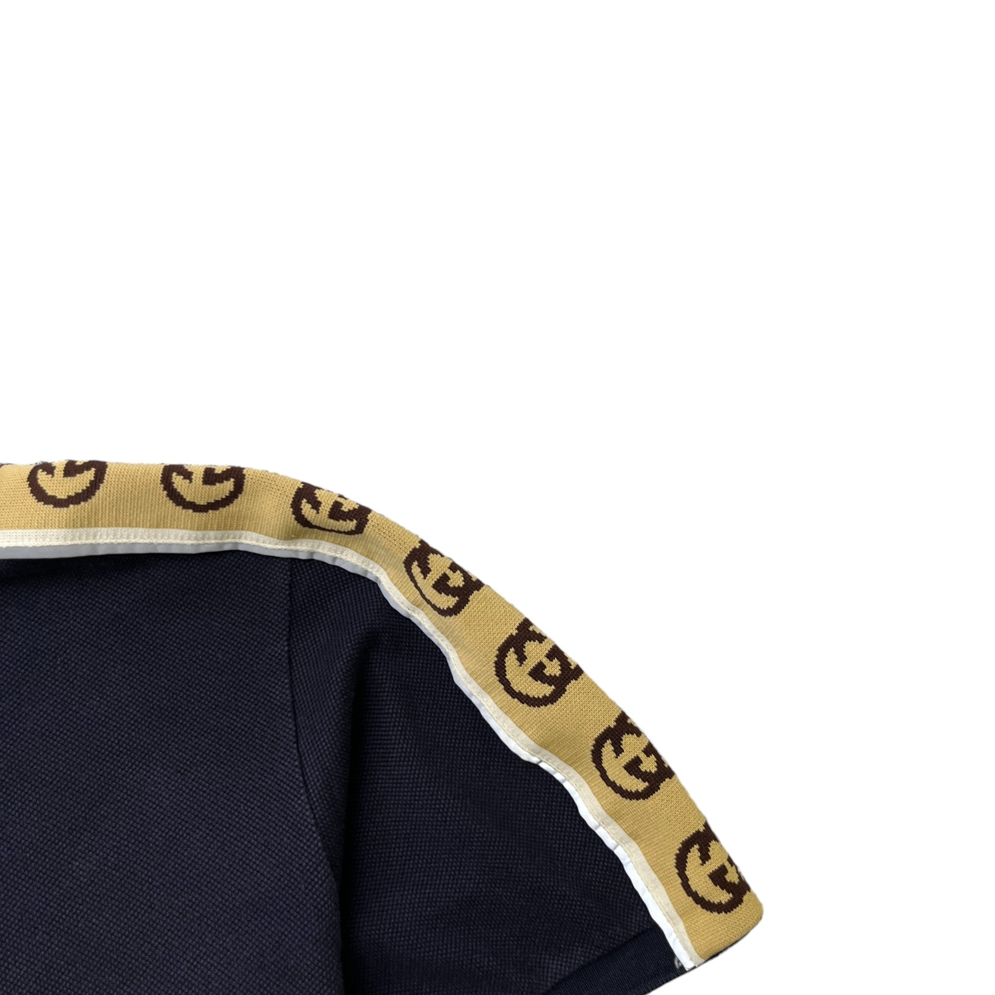 Men's Gg Tape Logo T-Shirt Navy Size L