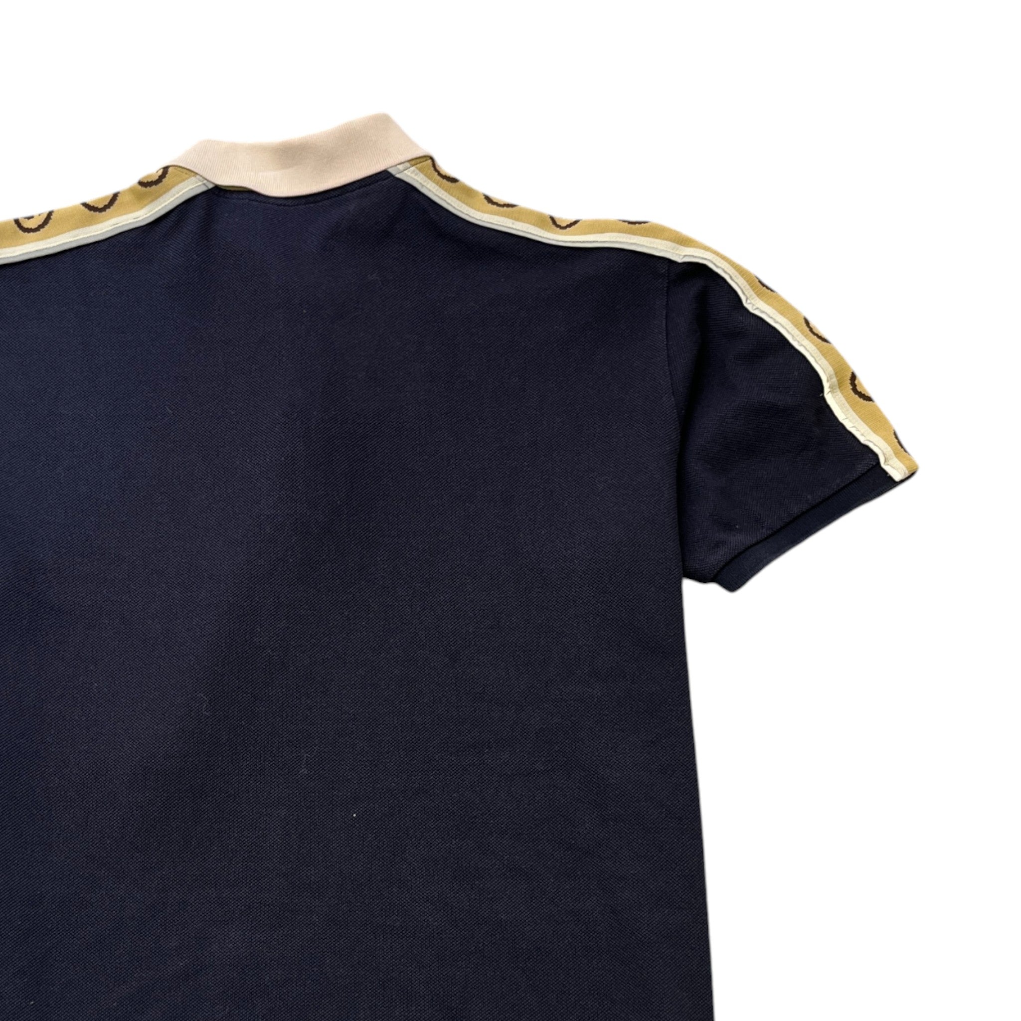 Men's Gg Tape Logo T-Shirt Navy Size L