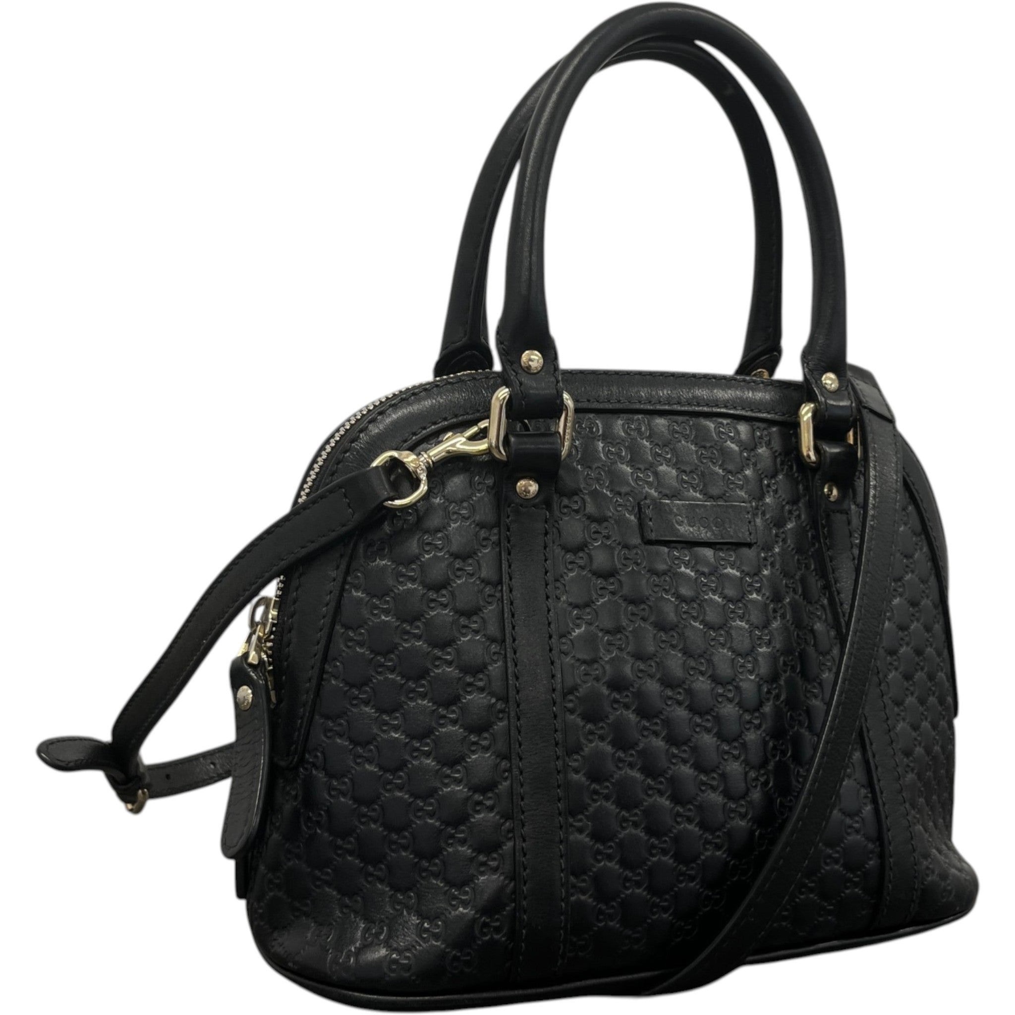 Women's Microguccissima Dome Bag Black