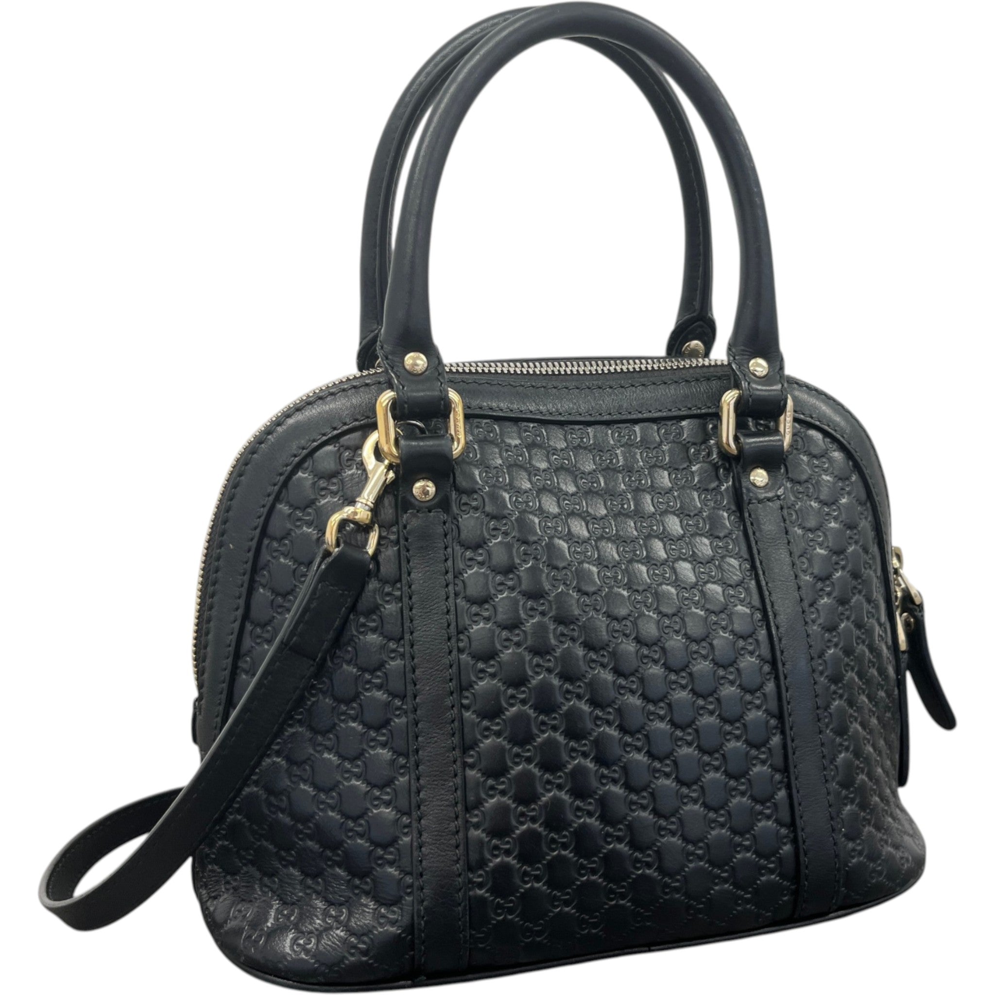 Women's Microguccissima Dome Bag Black