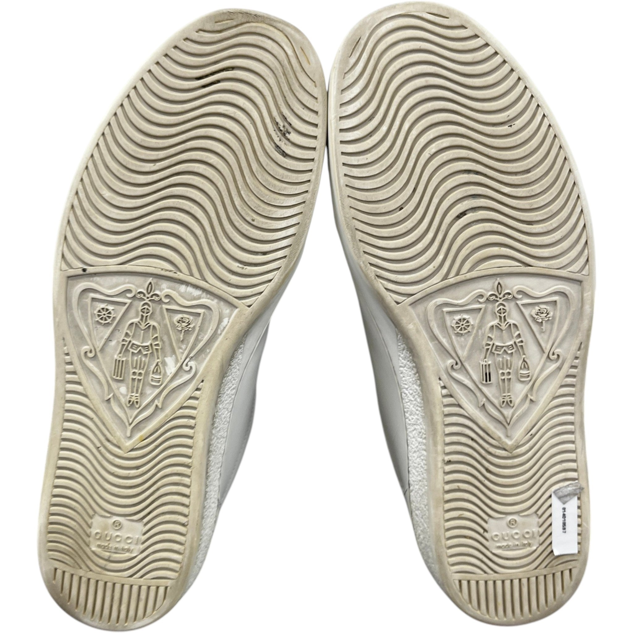 Men's Ace Perforated Interlocking G Low Trainers Cream Size EU 43.5 / UK 9.5