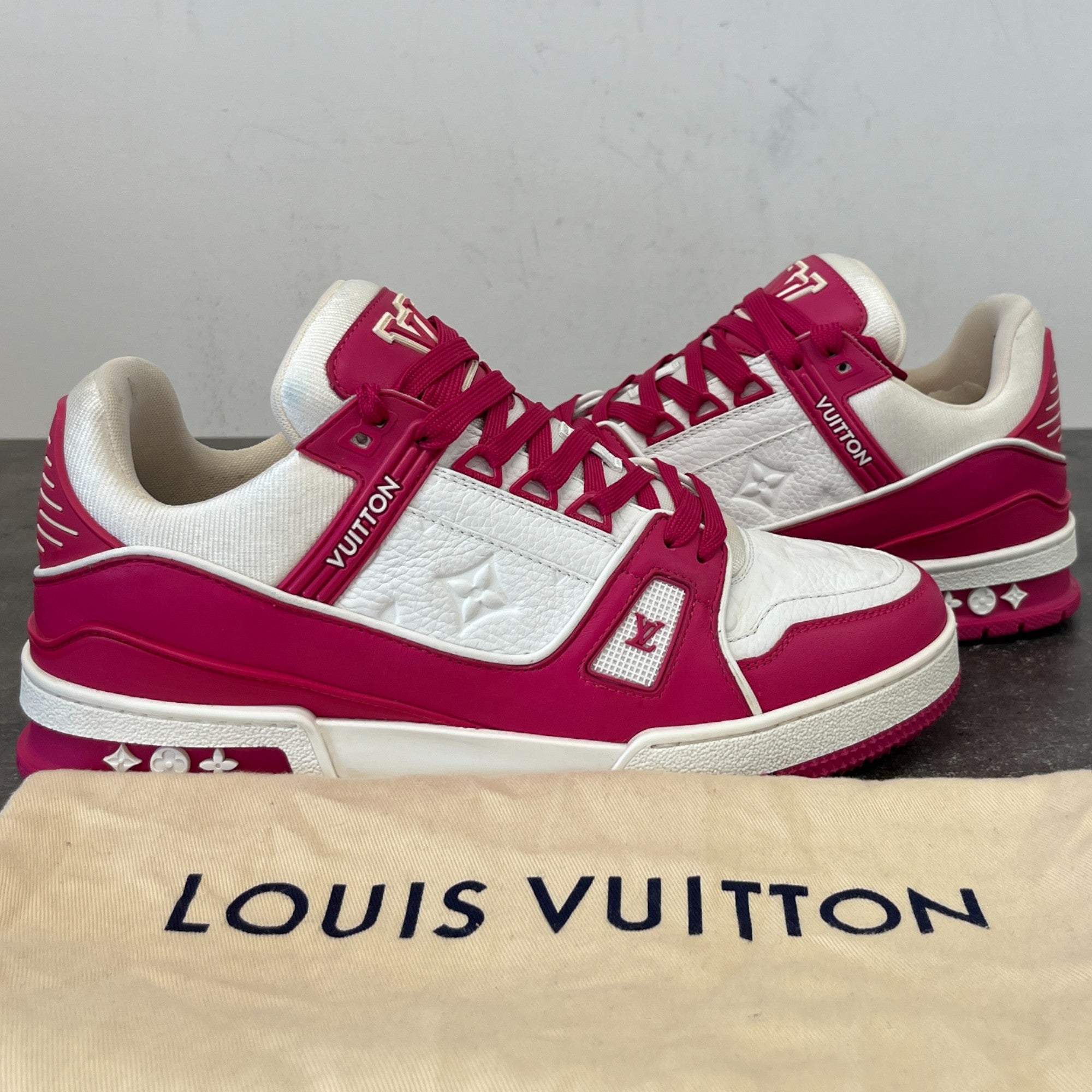 Men's Lv Low Trainers Pink Size EU 41.5 / UK 7.5