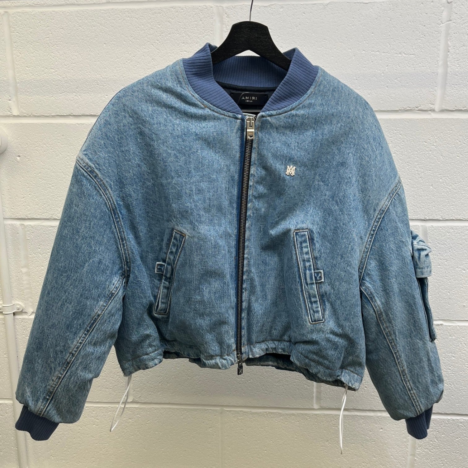 Women's Denim Bomber Jacket Blue Size IT 42 / UK 10