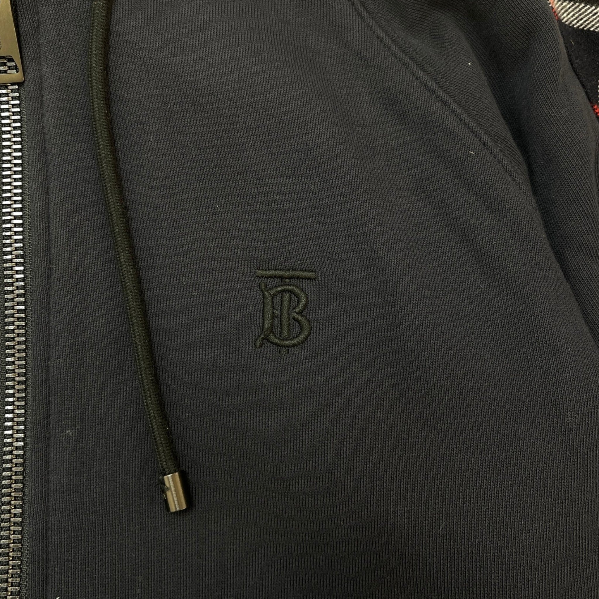 Men's Striped Crew Neck Hoodie Navy Size M