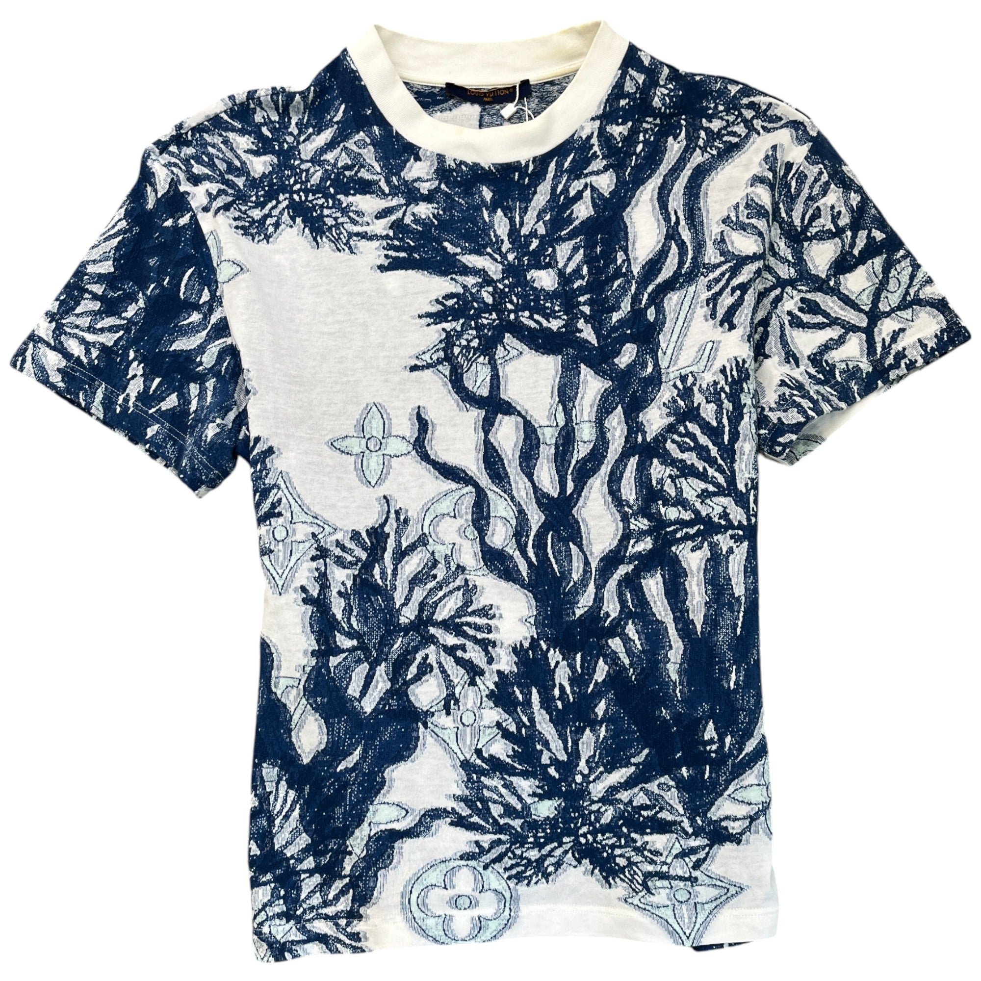Men's Aquagarden Logo Print T-Shirt Blue Size S