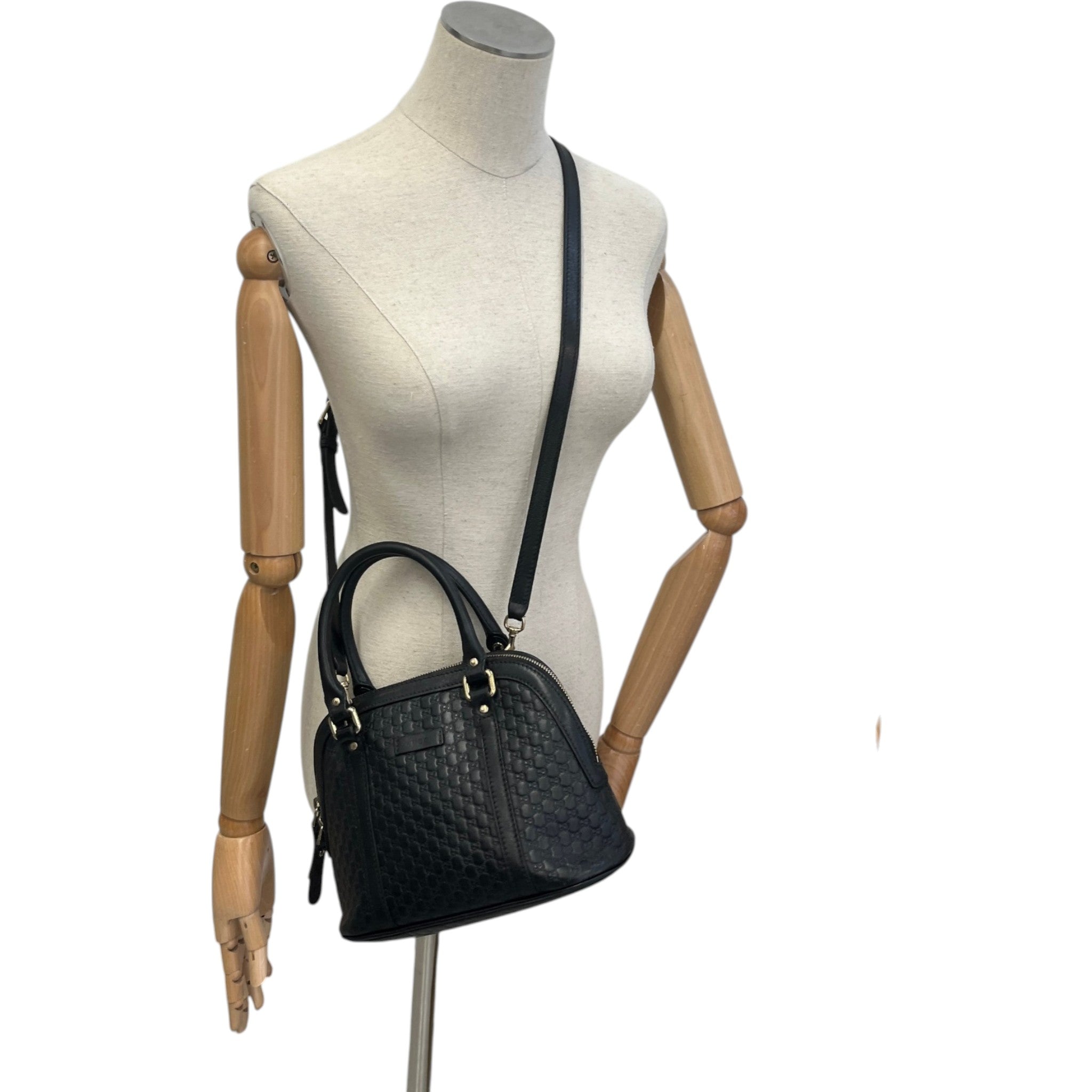 Women's Microguccissima Dome Bag Black