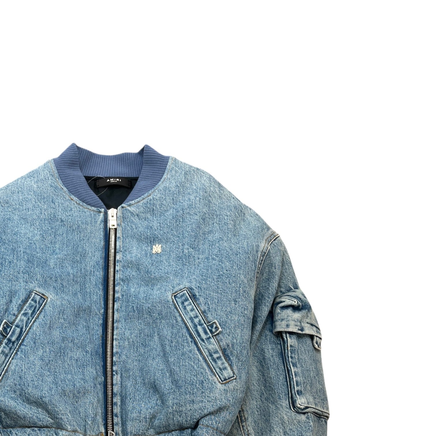 Women's Denim Bomber Jacket Blue Size IT 42 / UK 10
