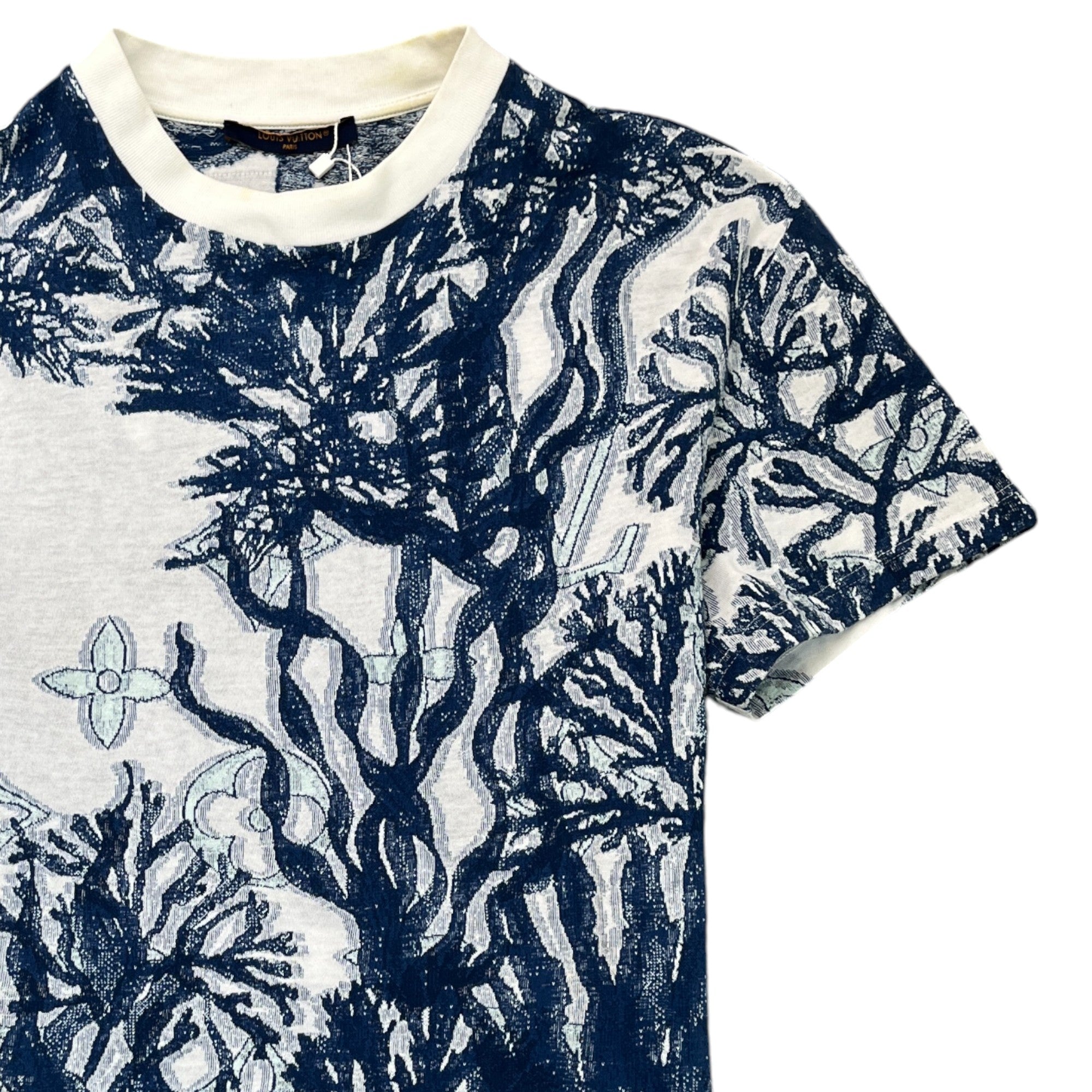 Men's Aquagarden Logo Print T-Shirt Blue Size S