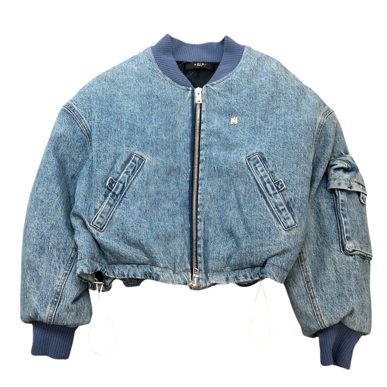 Women's Denim Bomber Jacket Blue Size IT 42 / UK 10