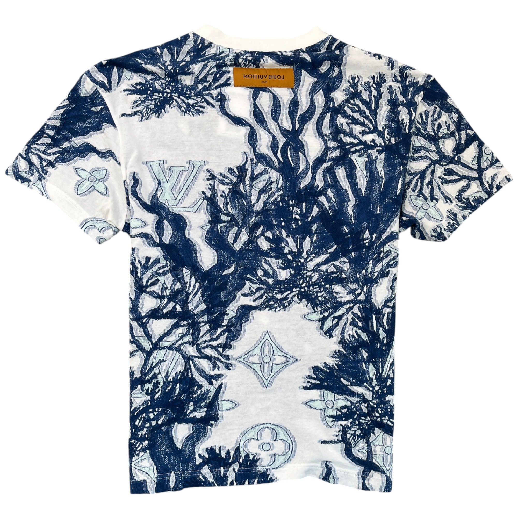 Men's Aquagarden Logo Print T-Shirt Blue Size S