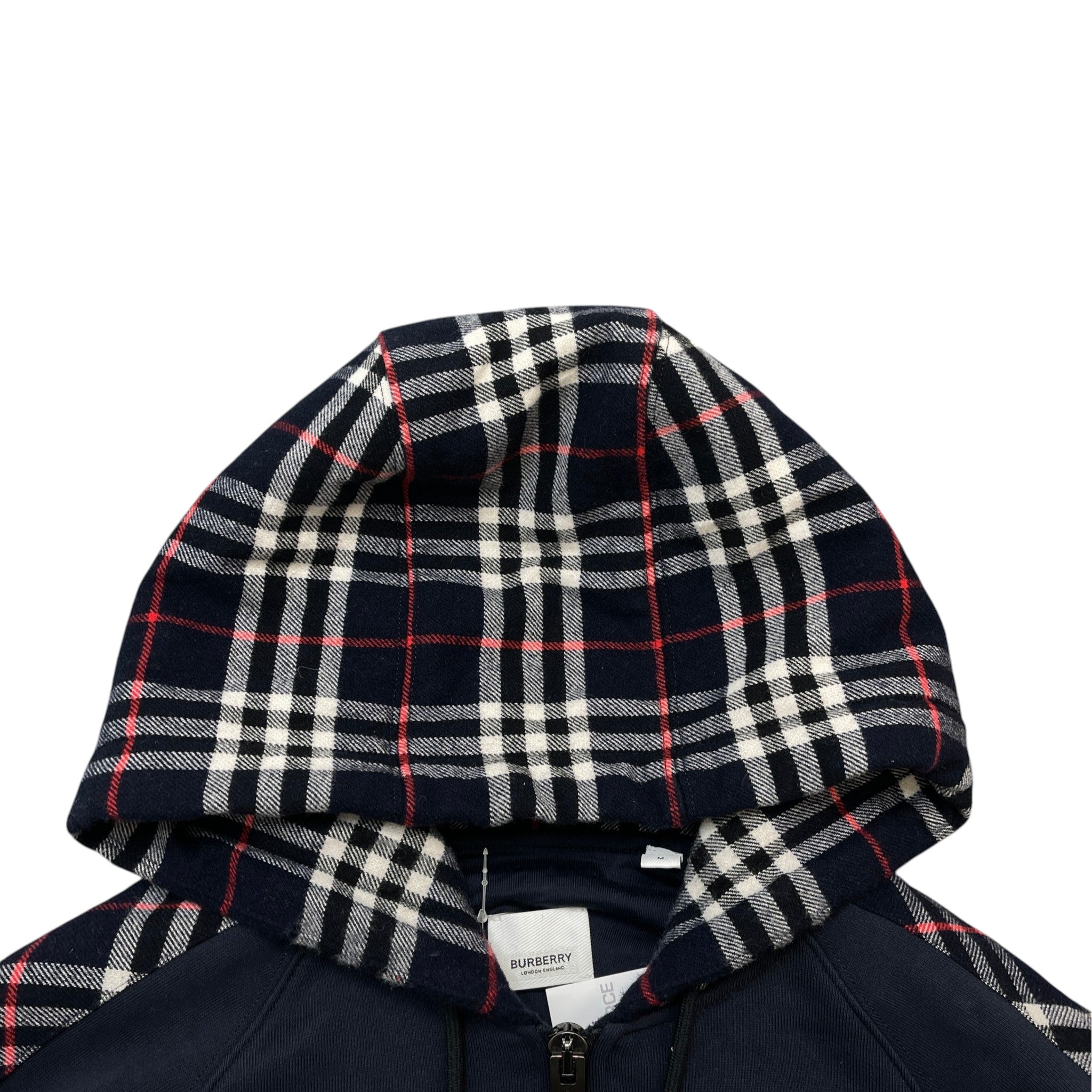 Men's Striped Crew Neck Hoodie Navy Size M