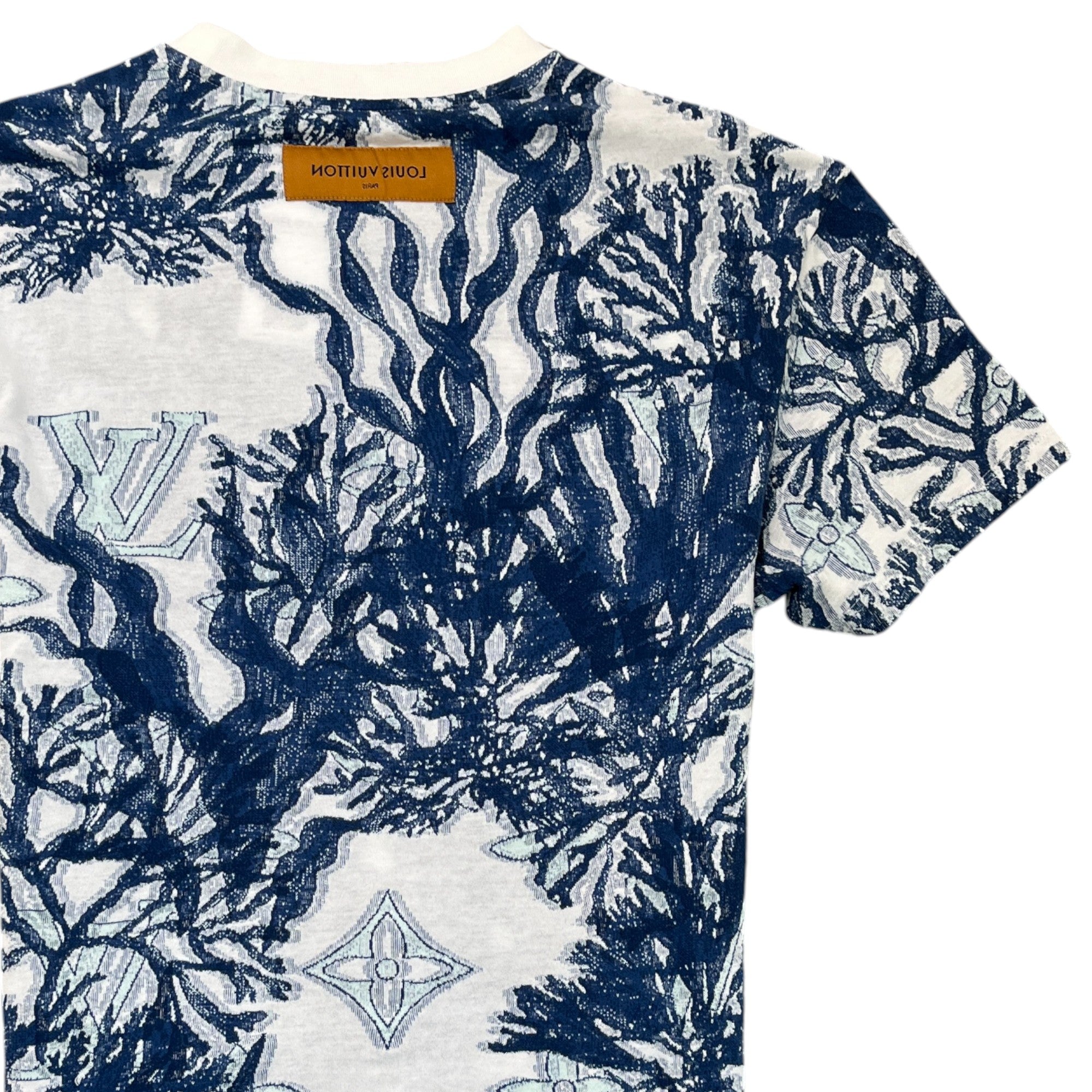 Men's Aquagarden Logo Print T-Shirt Blue Size S
