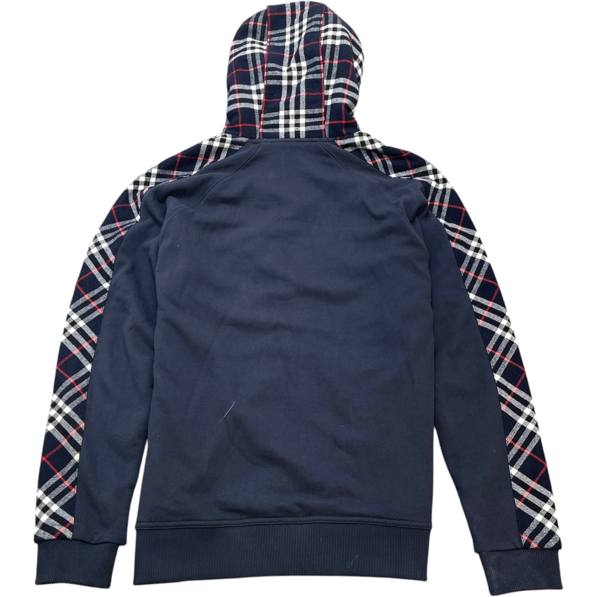 Men's Striped Crew Neck Hoodie Navy Size M