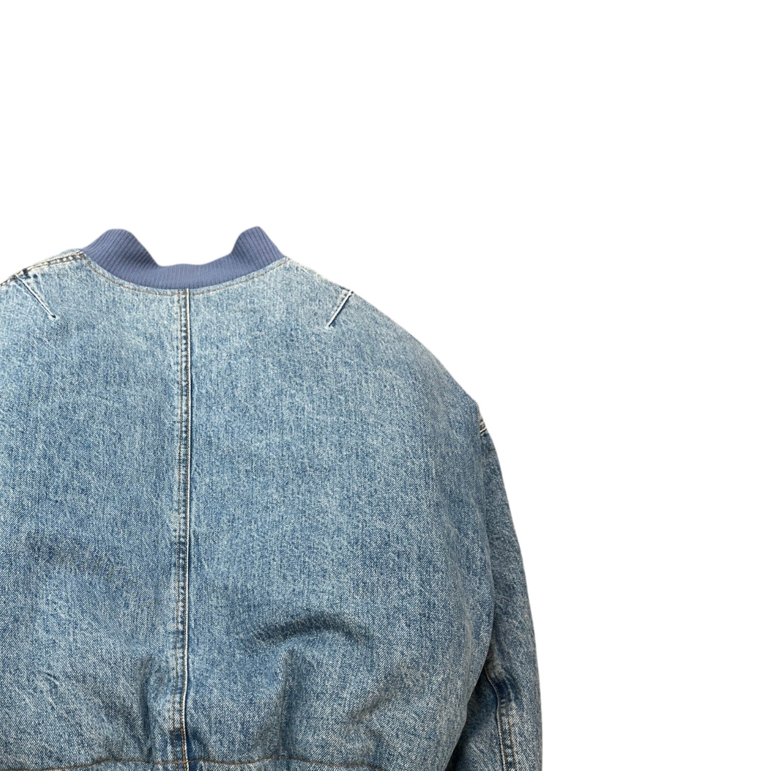 Women's Denim Bomber Jacket Blue Size IT 42 / UK 10