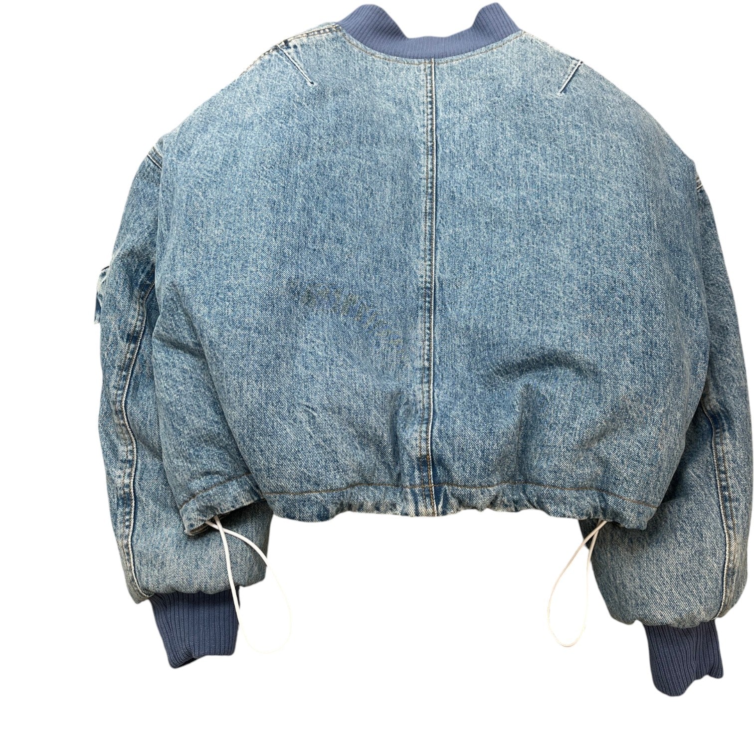 Women's Denim Bomber Jacket Blue Size IT 42 / UK 10