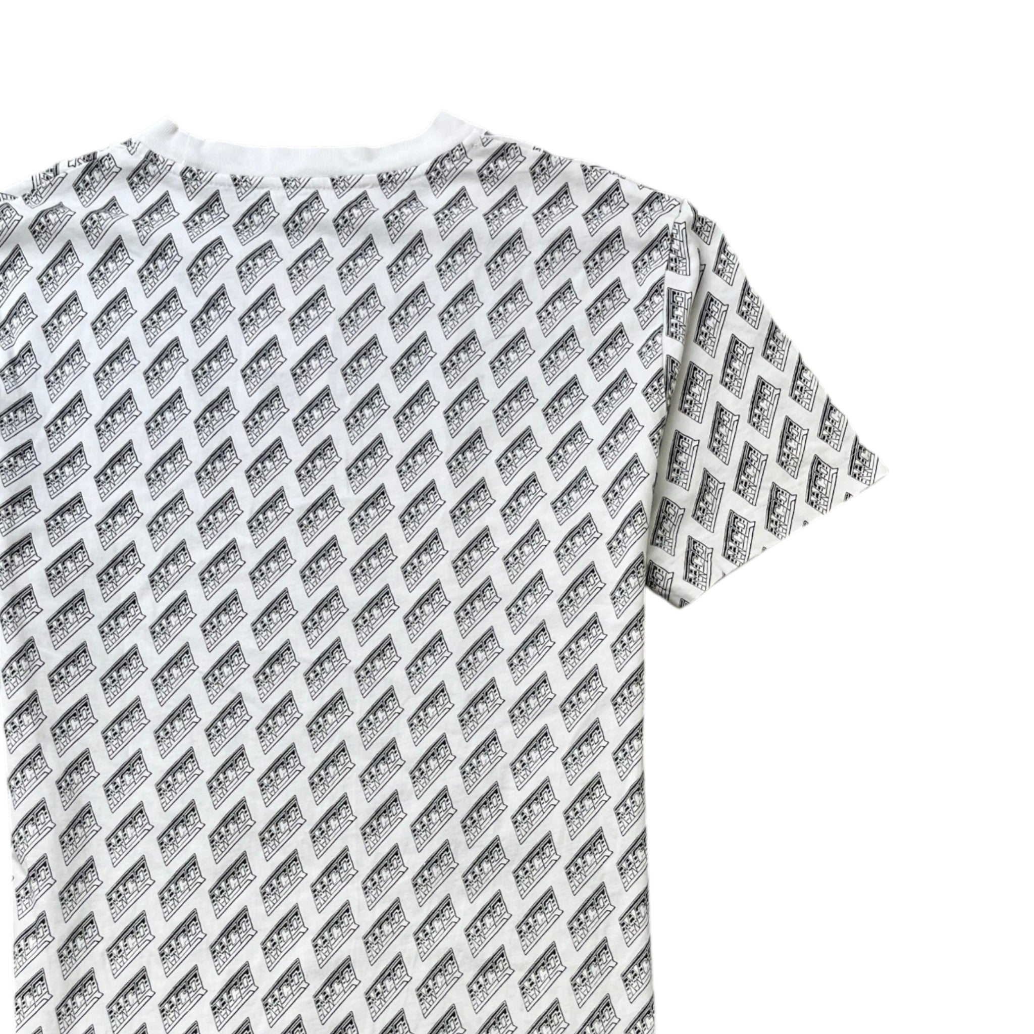 Men's All Over Logo T-Shirt White Size M