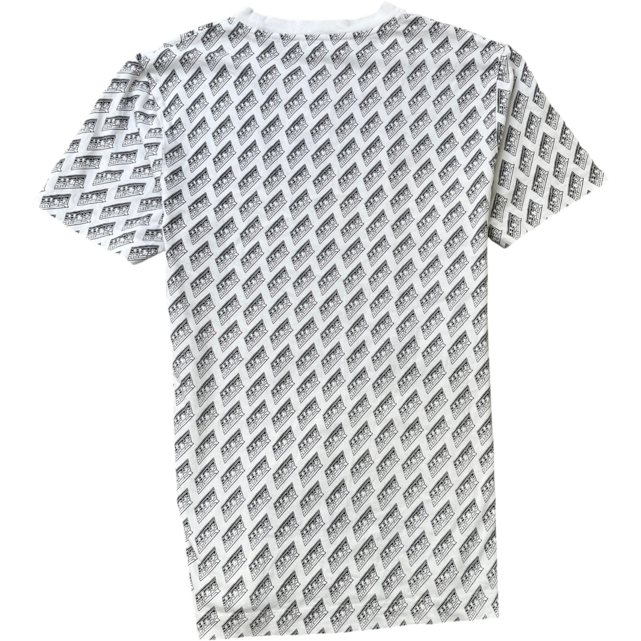 Men's All Over Logo T-Shirt White Size M