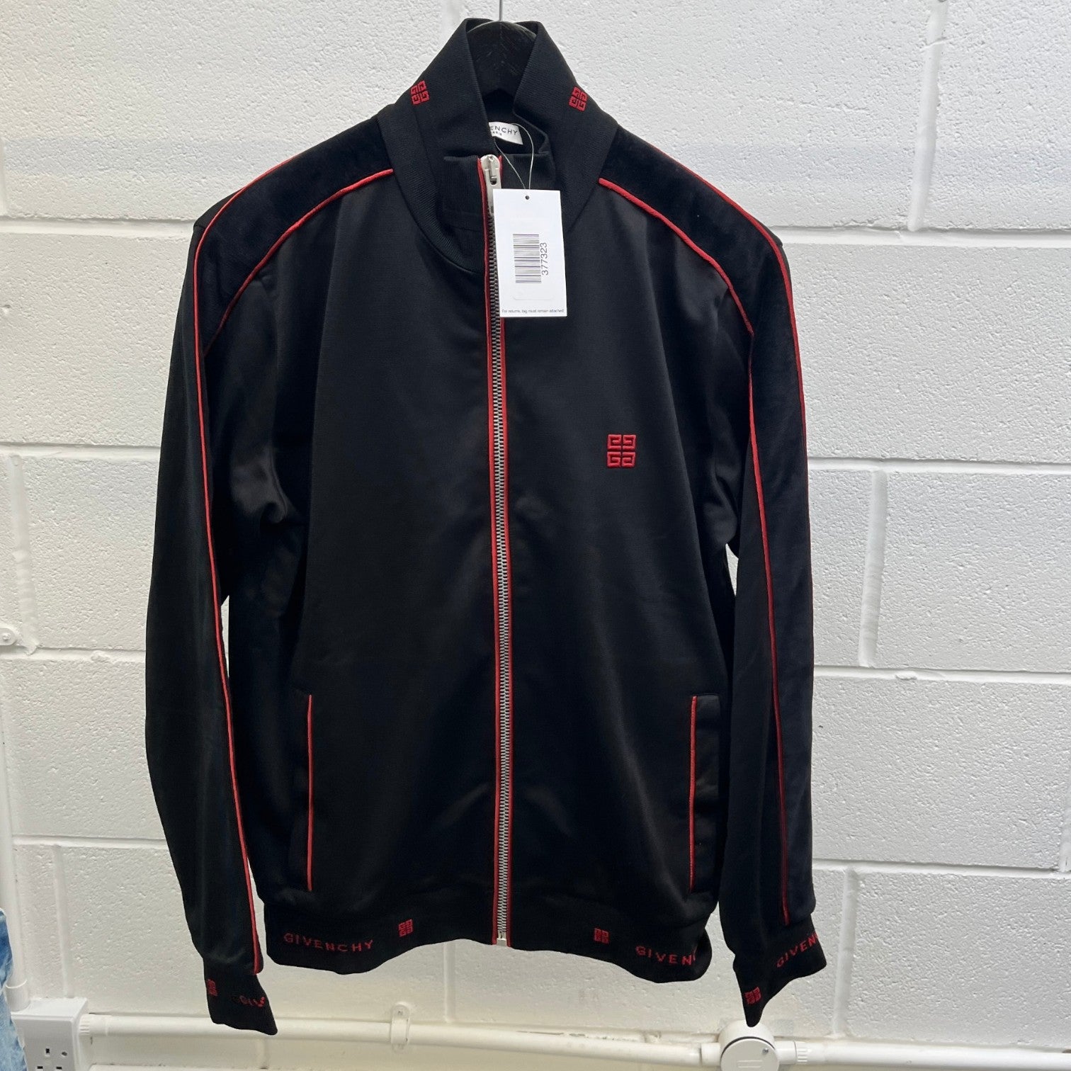 Men's Logo Print Jacket Black Size M