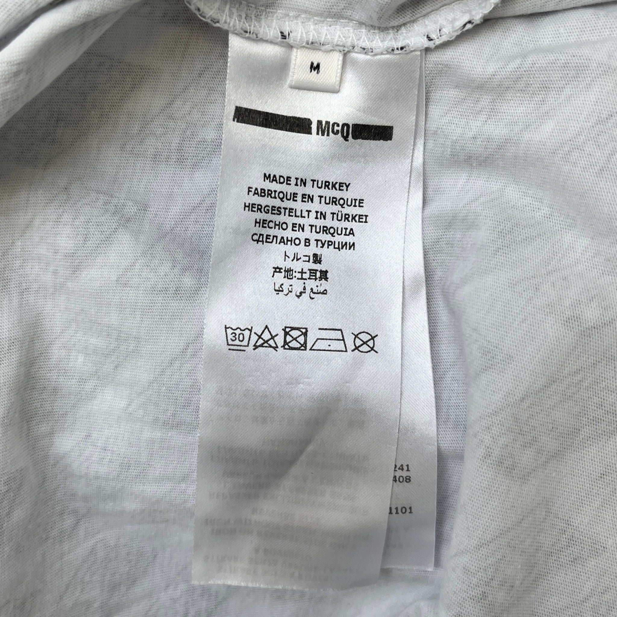 Men's All Over Logo T-Shirt White Size M