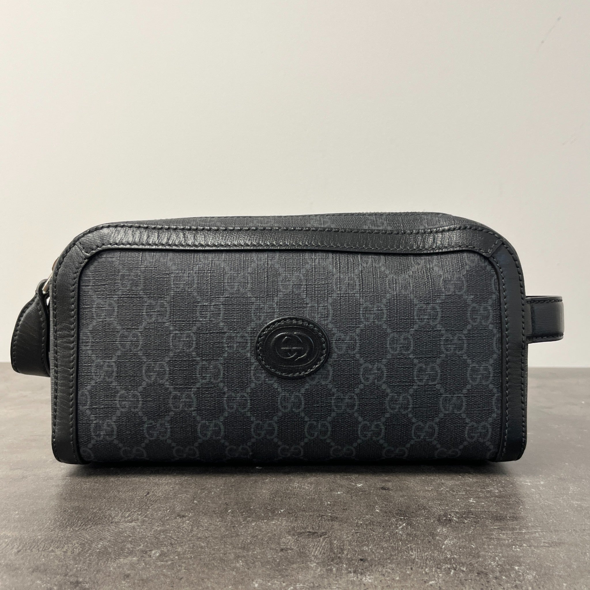 Men's Ophidia Gg Supreme Toiletry Bag Black