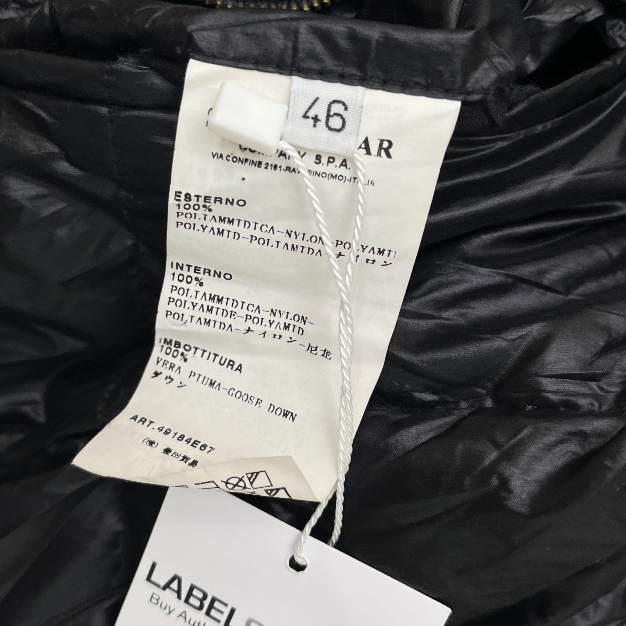 Men's Logo Jacket Black Size IT 46 / S