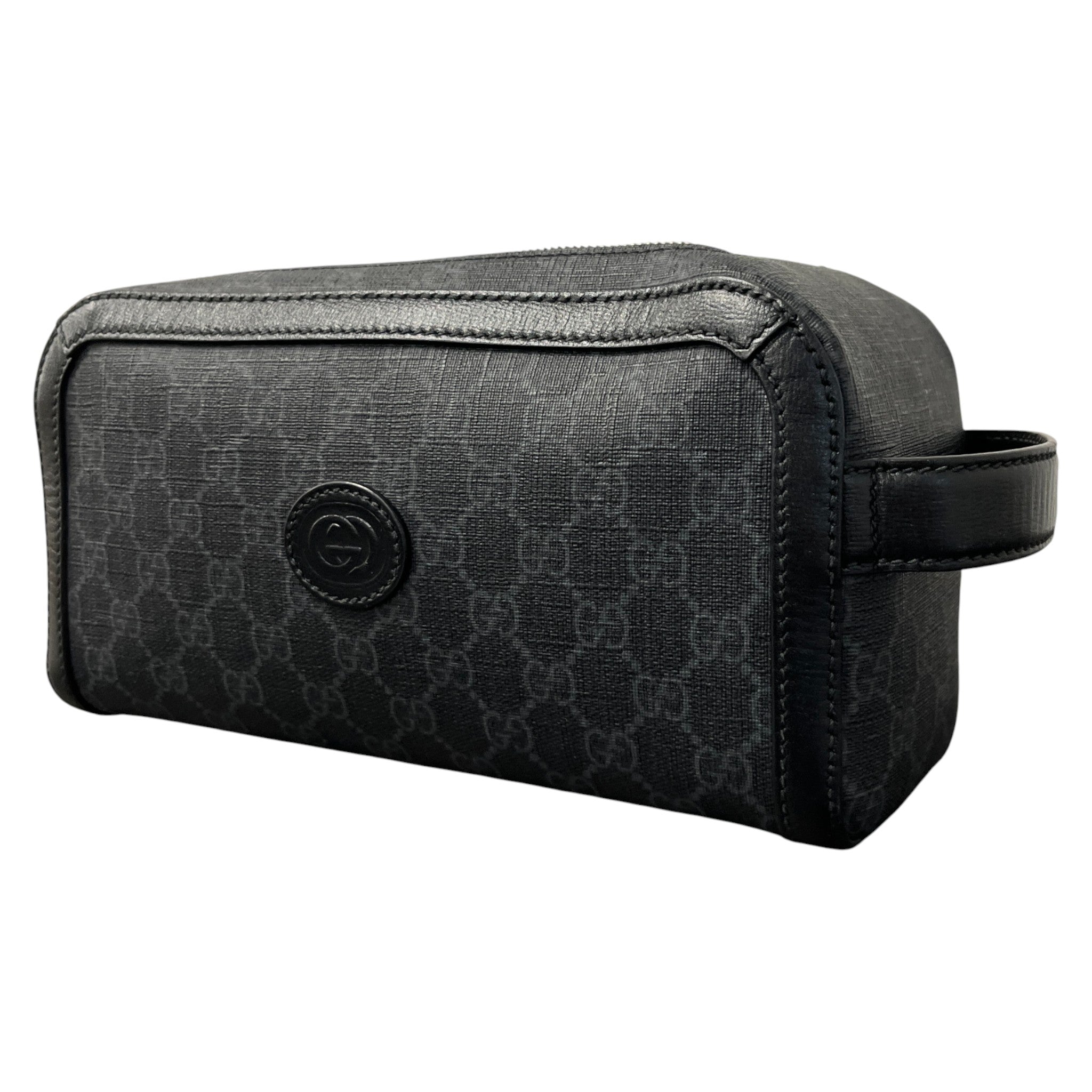 Men's Ophidia Gg Supreme Toiletry Bag Black