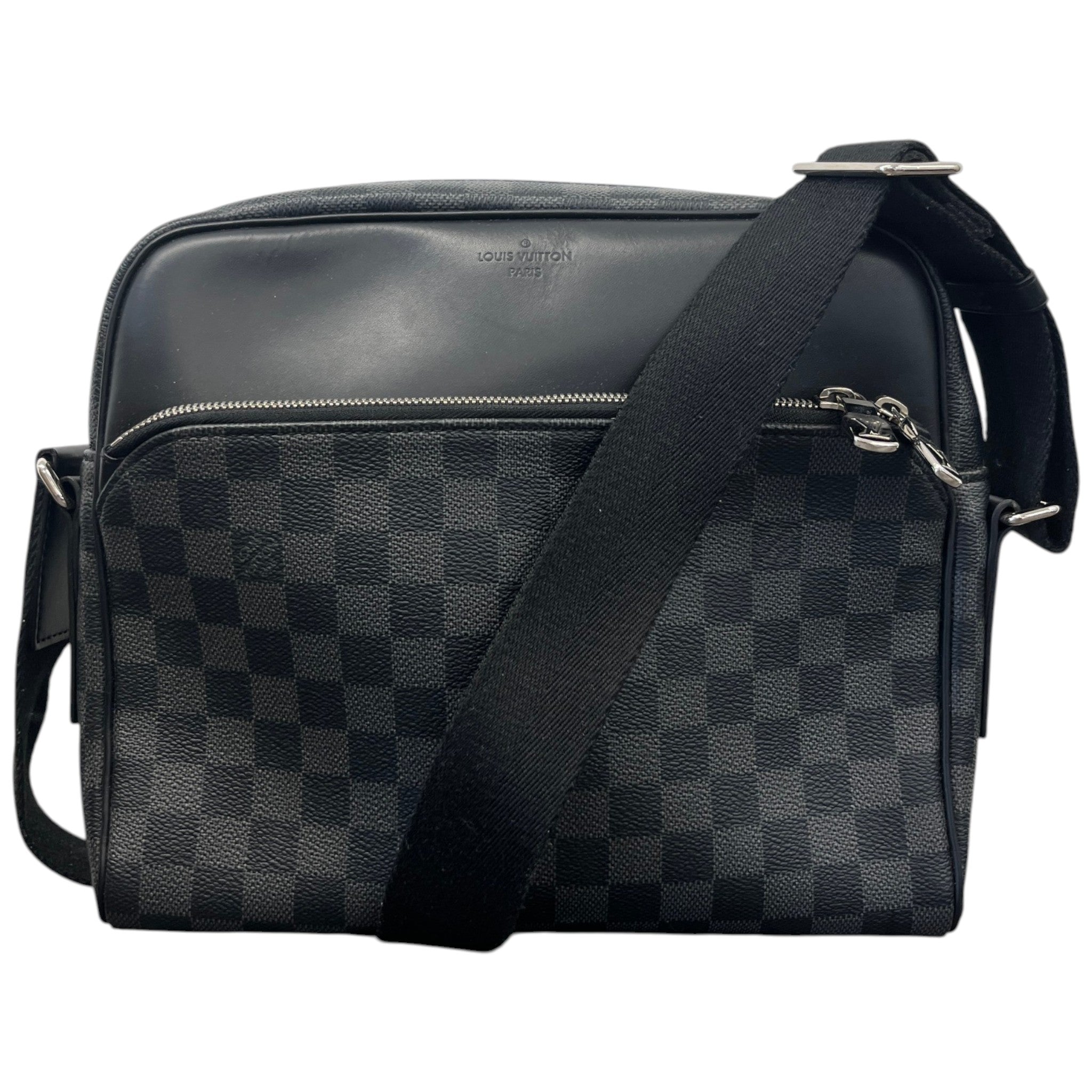 Men's Damier Graphite Dayton Reporter Pm Messenger Bag Black