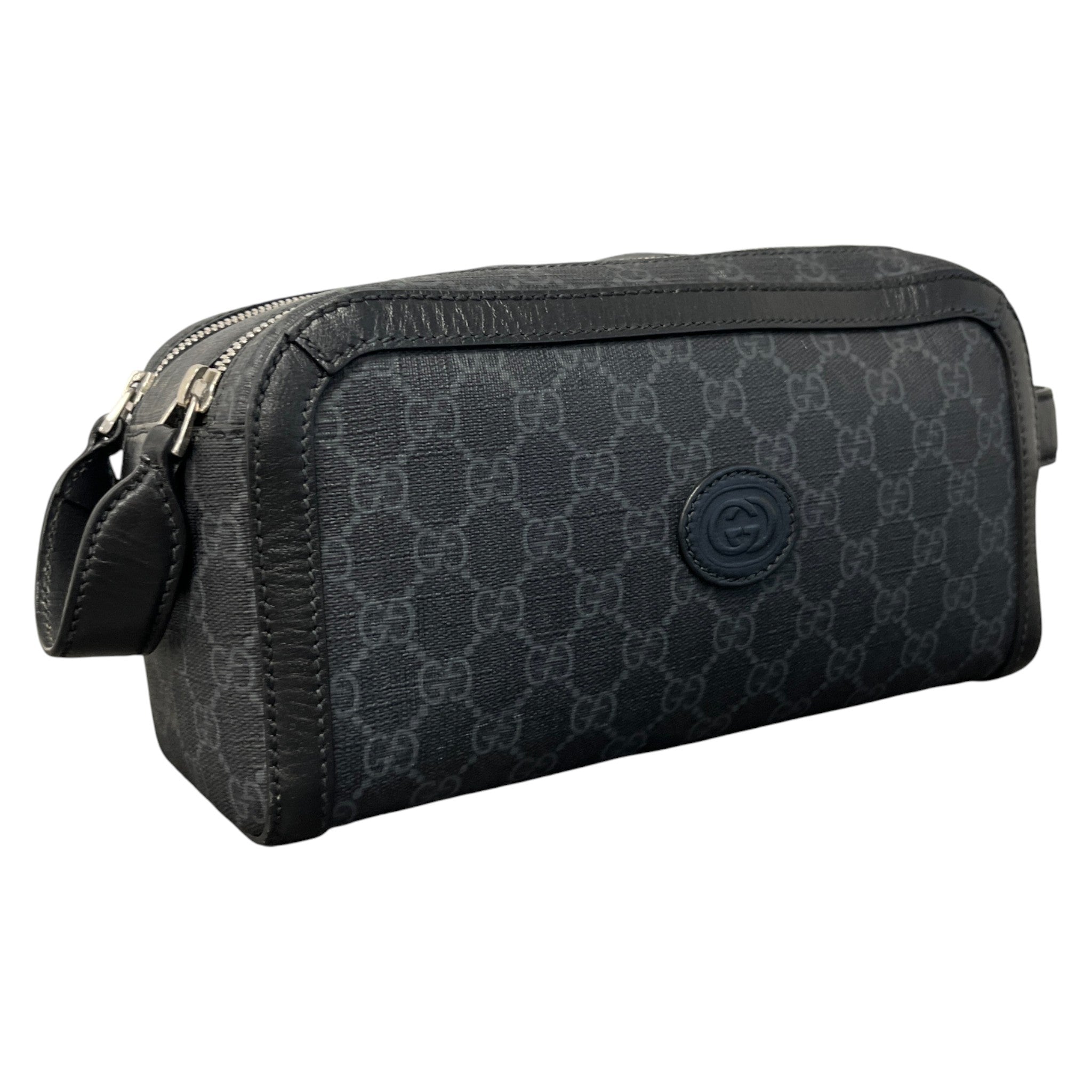 Men's Ophidia Gg Supreme Toiletry Bag Black