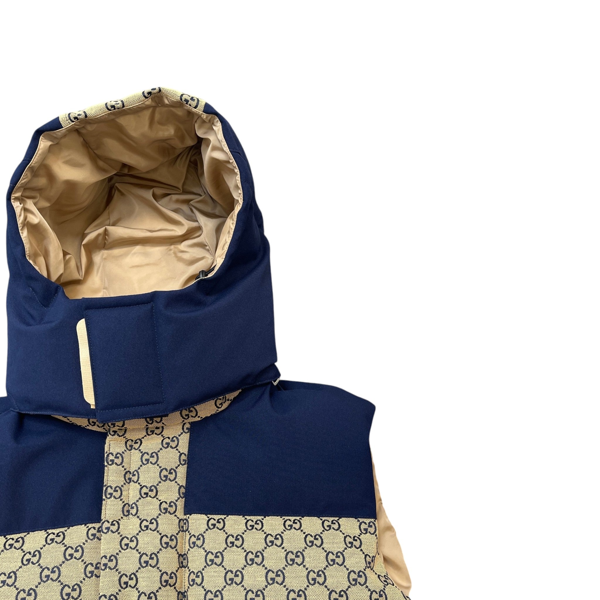 Men's Gg Supreme Detachable Hood Gilet Brown Size IT 48 / M