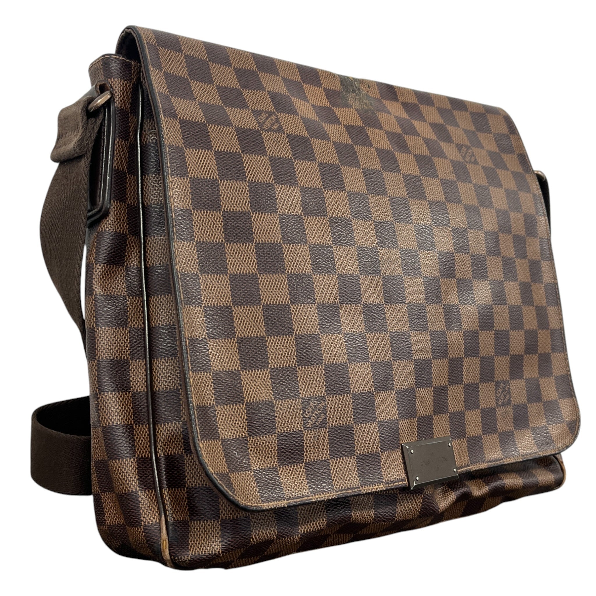 Men's Damier Ebene District Mm Messenger Bag Brown