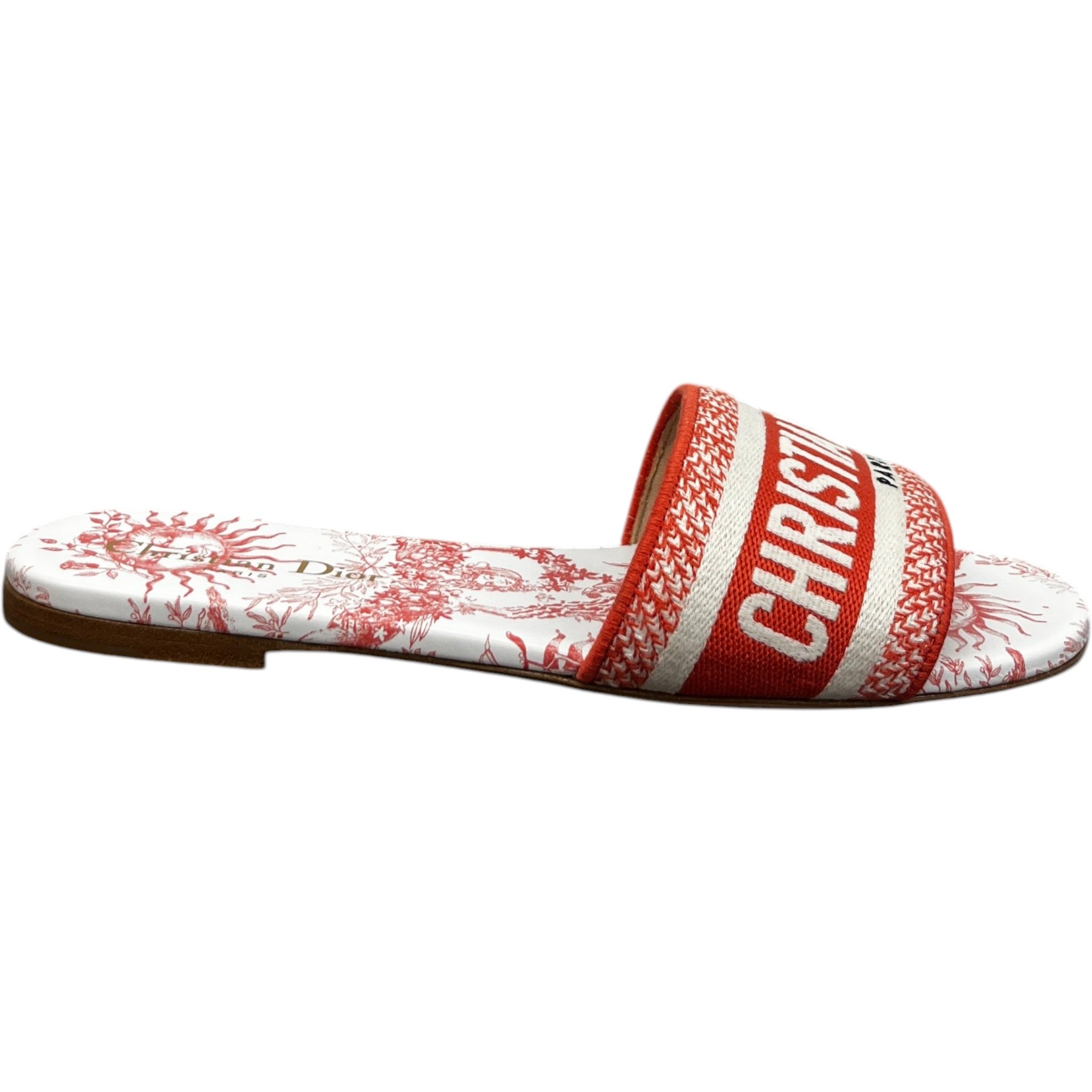 Women's Toile De Jouy Dway Slides Pink Size EU 37.5 / UK 4.5