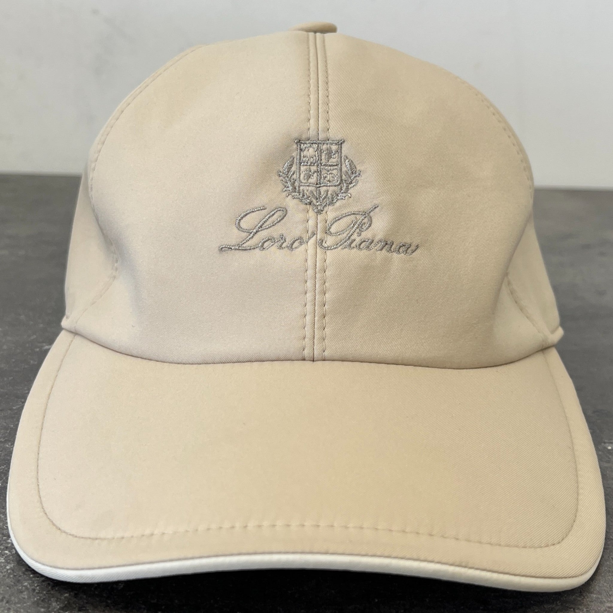 Men's Embroidered Logo Cap Beige Size S