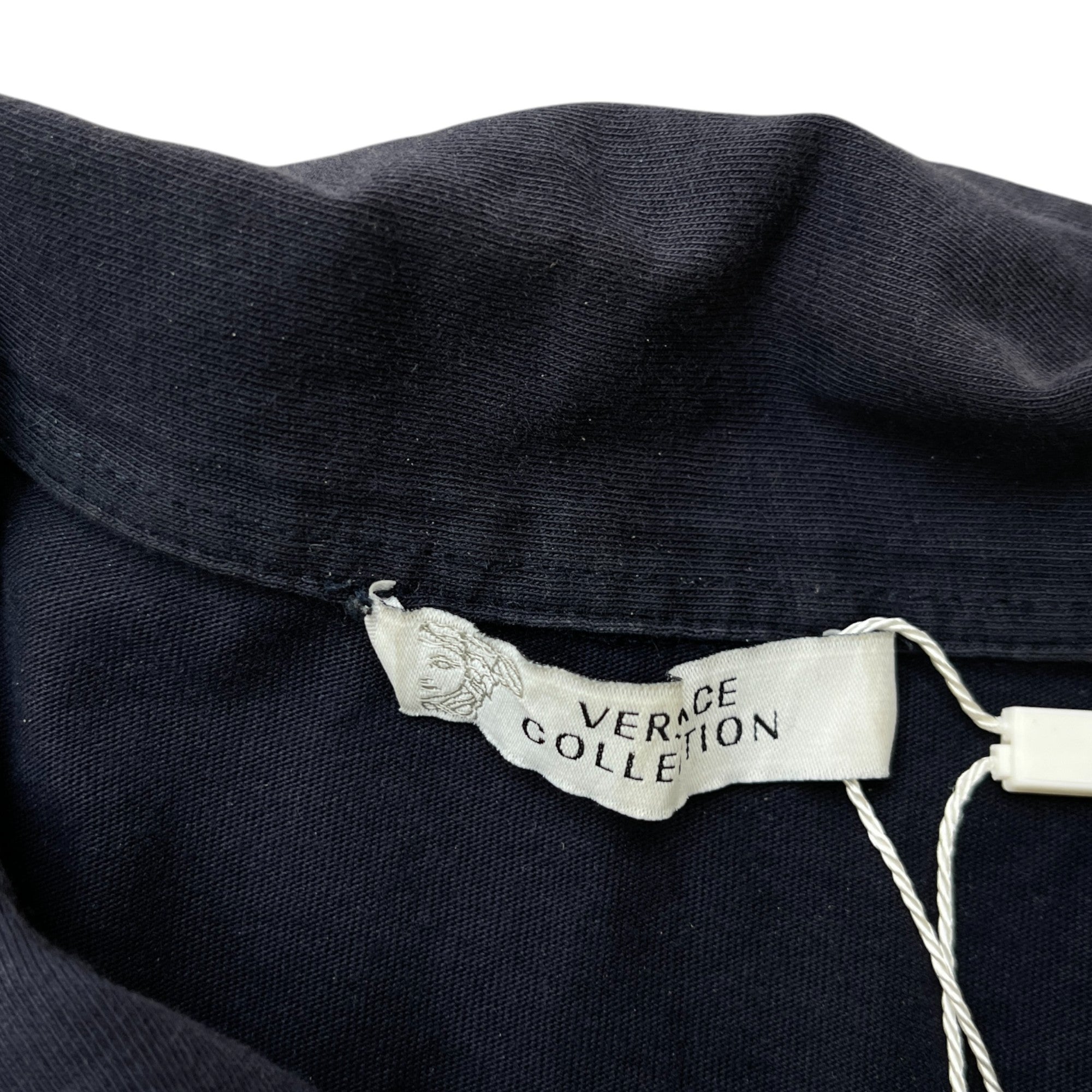 Men's Medusa Logo Polo Shirt Navy Size S